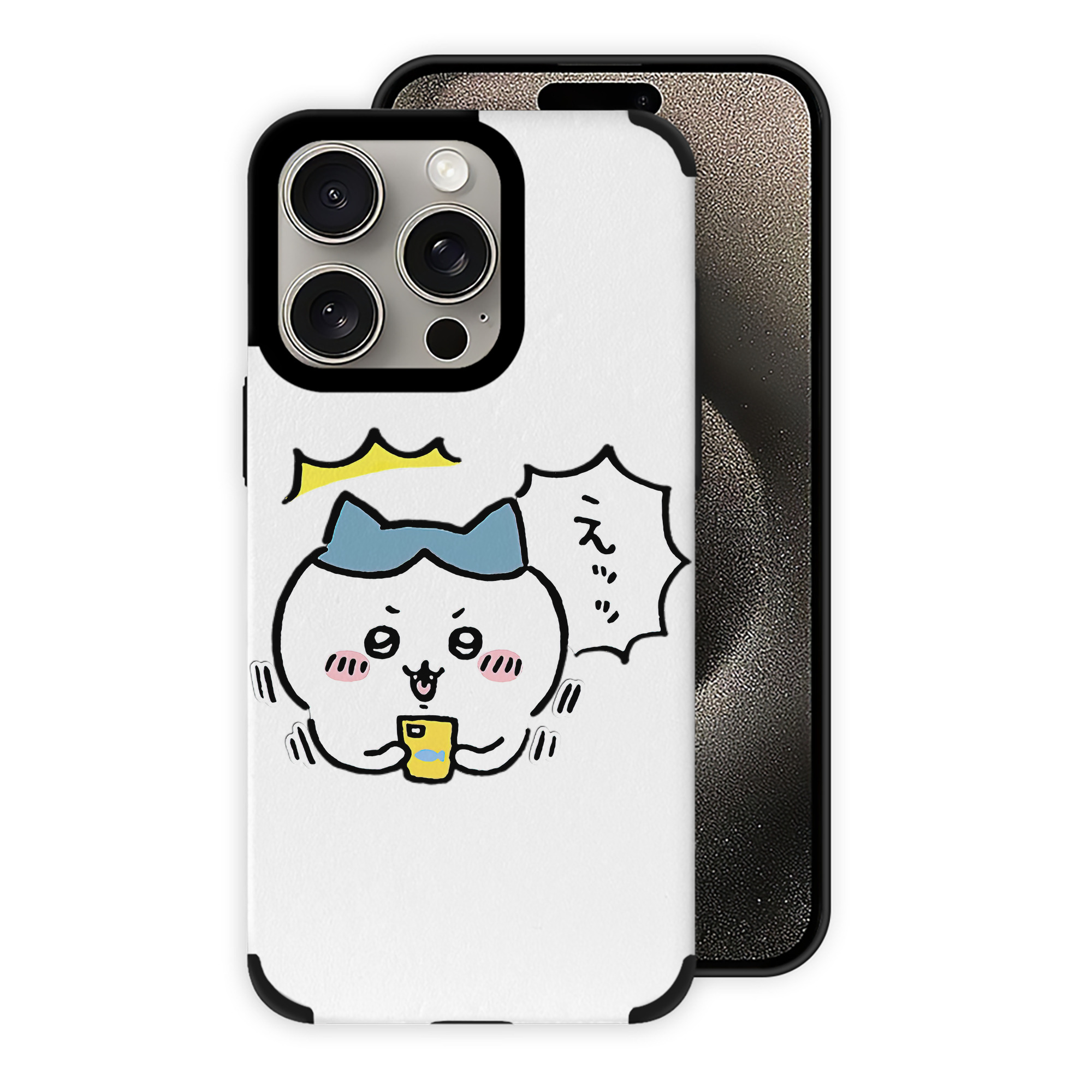 （画像用） ちいかわ ハチワレ Chii-kawa hachiware 【iPhone15ProMax対応】 PUレザー スマホケース 耐衝撃＆黄変防止