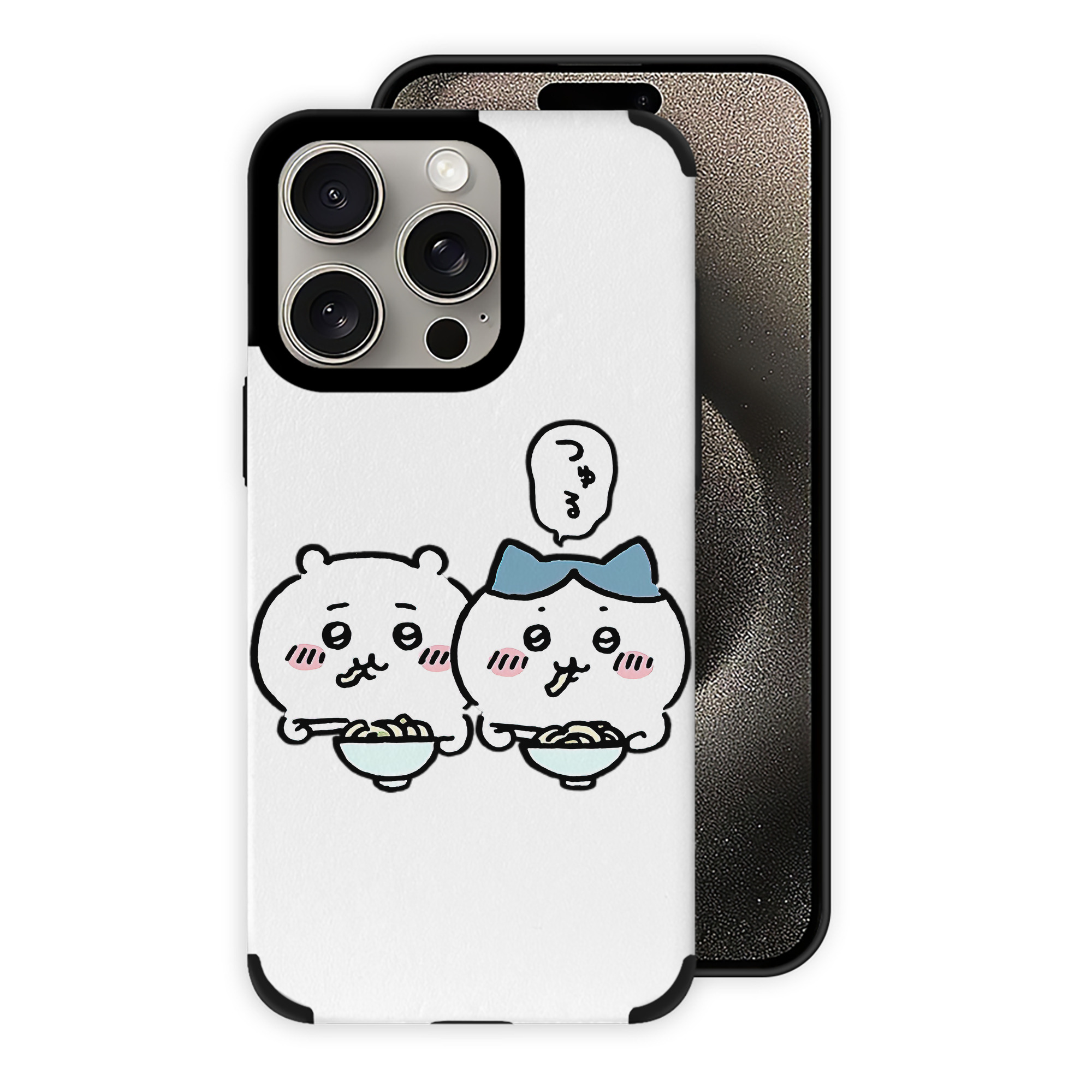 （画像用） ちいかわ ハチワレ Chii-kawa hachiware 【iPhone15ProMax対応】 PUレザー スマホケース 耐衝撃＆黄変防止