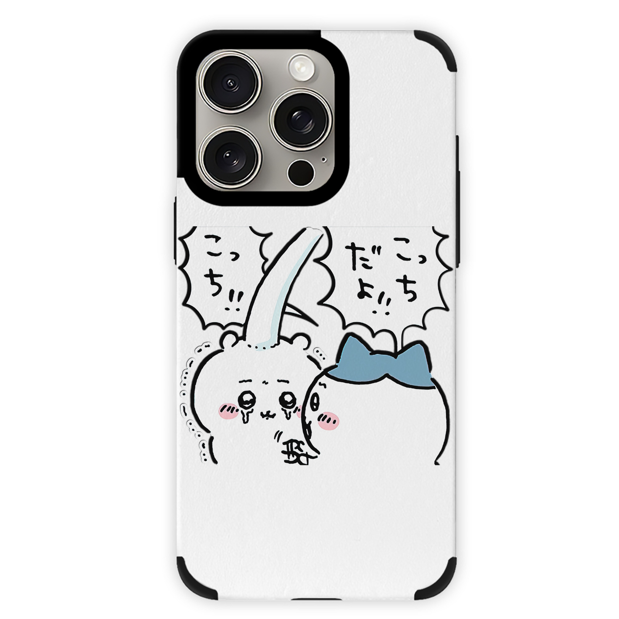 （画像用） ちいかわ ハチワレ Chii-kawa hachiware 【iPhone15ProMax対応】 PUレザー スマホケース 耐衝撃＆黄変防止