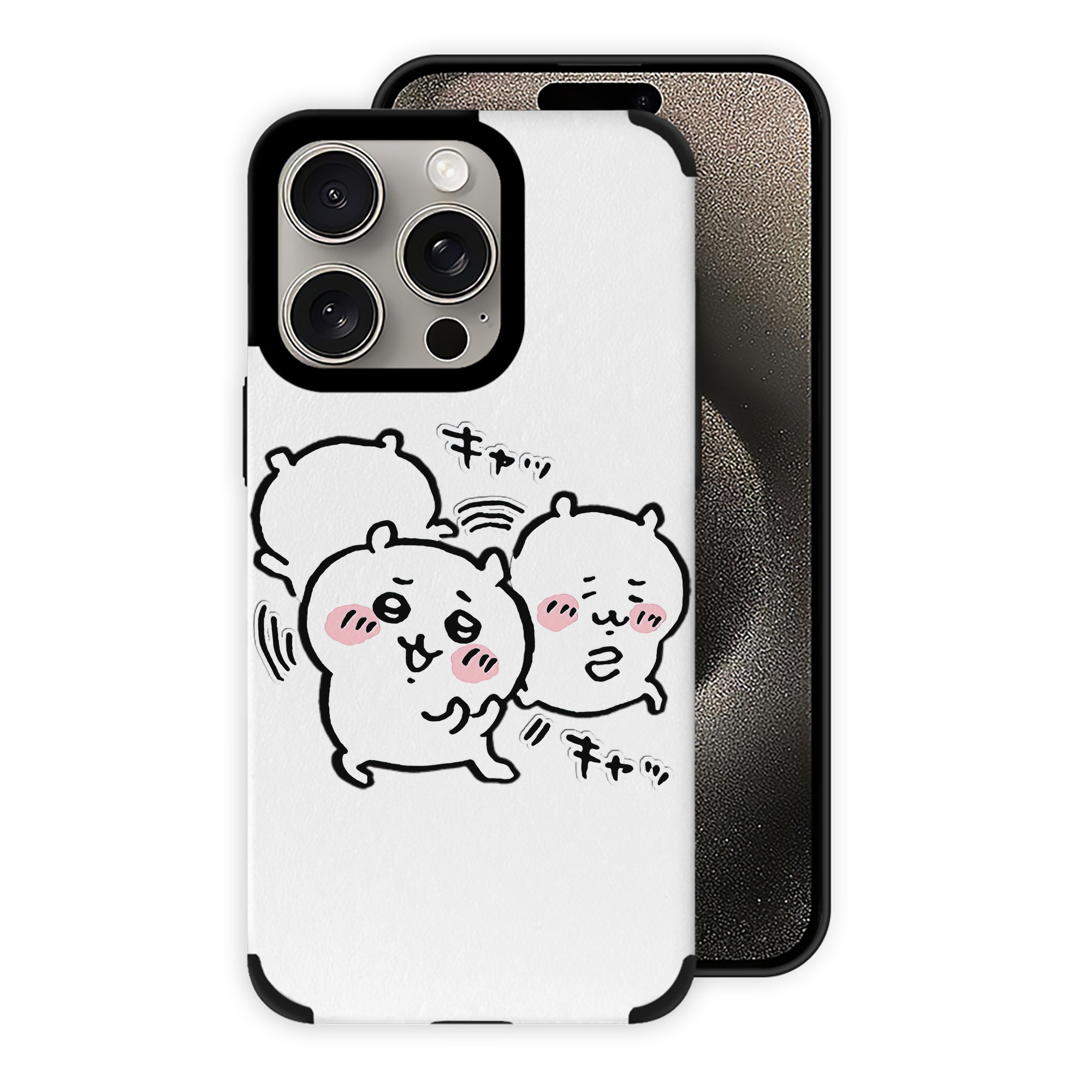 （画像用） ちいかわ ちいかわ Chii-kawa chiikawa 【iPhone15ProMax対応】 PUレザー スマホケース 耐衝撃＆黄変防止