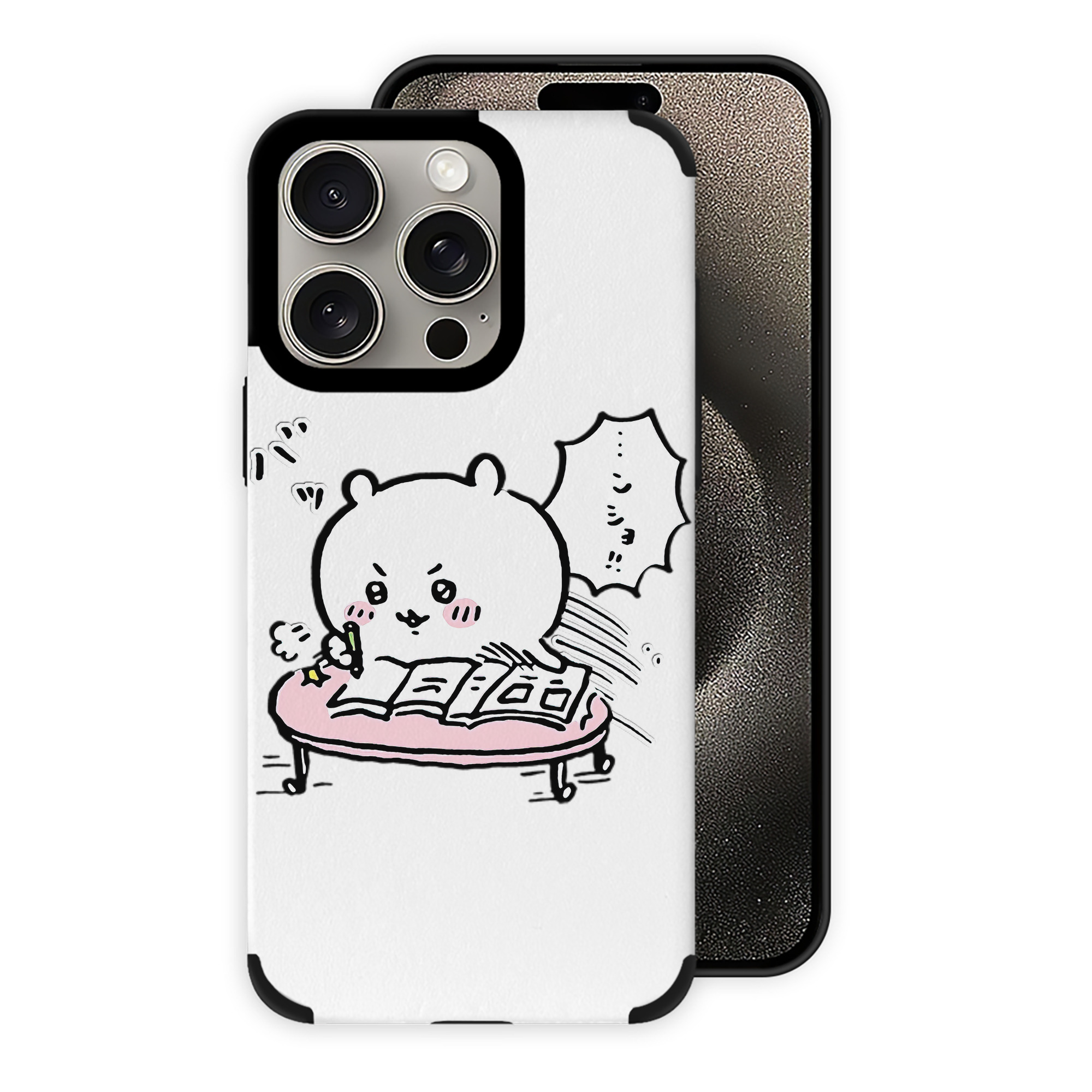 （画像用） ちいかわ ちいかわ Chii-kawa chiikawa 【iPhone15ProMax対応】 PUレザー スマホケース 耐衝撃＆黄変防止