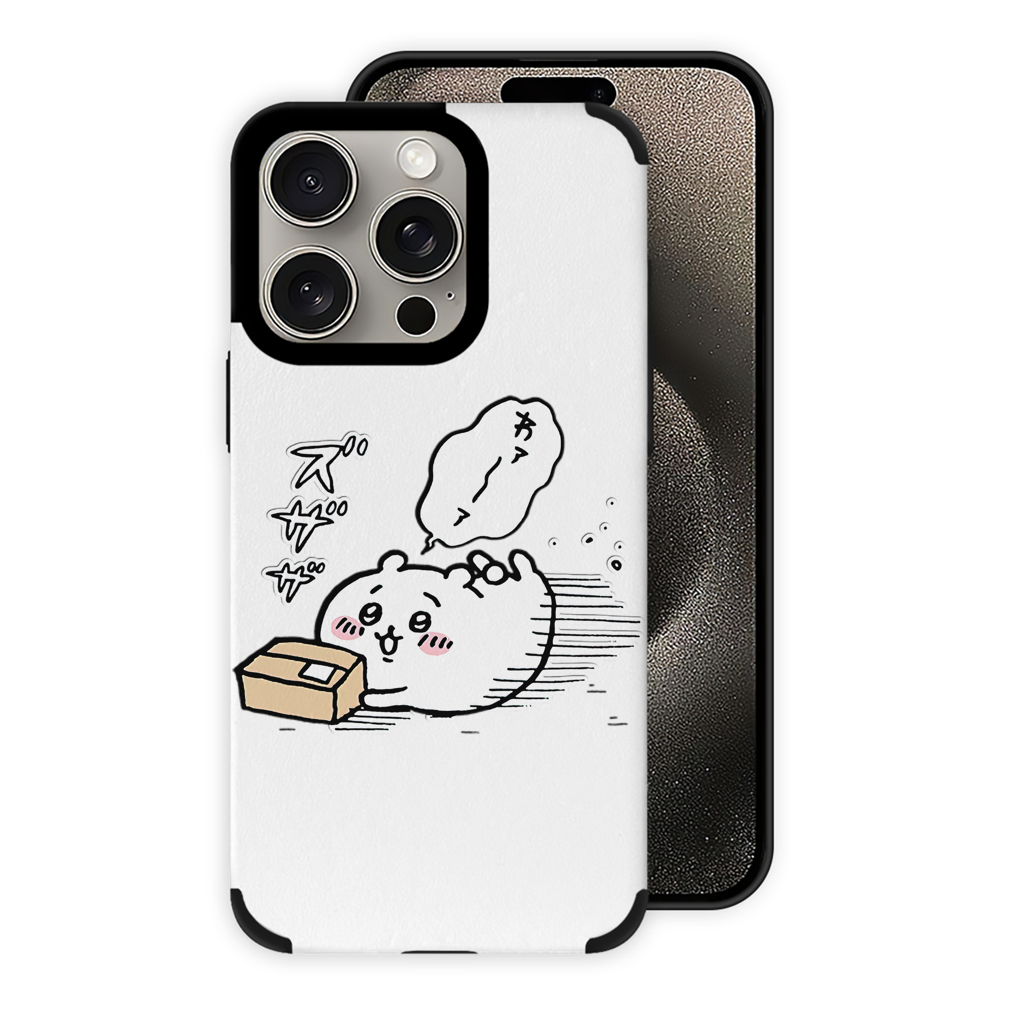（画像用） ちいかわ ちいかわ Chii-kawa chiikawa 【iPhone15ProMax対応】 PUレザー スマホケース 耐衝撃＆黄変防止