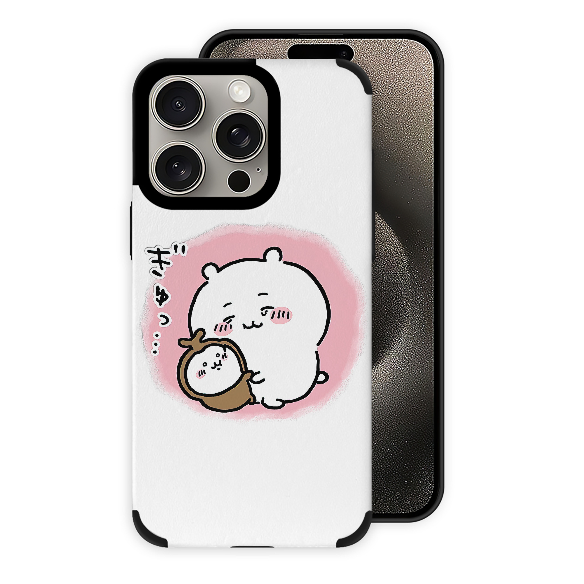 （画像用） ちいかわ ちいかわ Chii-kawa chiikawa 【iPhone15ProMax対応】 PUレザー スマホケース 耐衝撃＆黄変防止