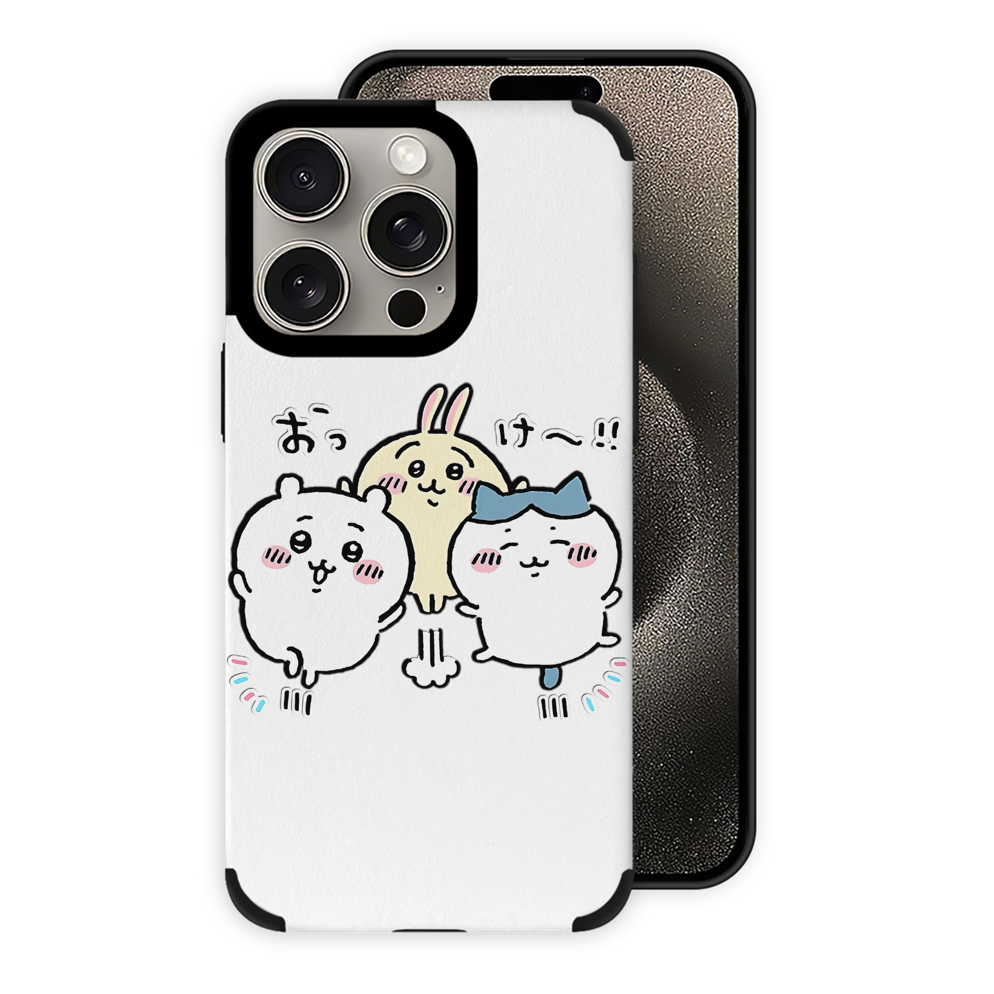 （画像用） ちいかわ ちいかわ Chii-kawa chiikawa 【iPhone15ProMax対応】 PUレザー スマホケース 耐衝撃＆黄変防止