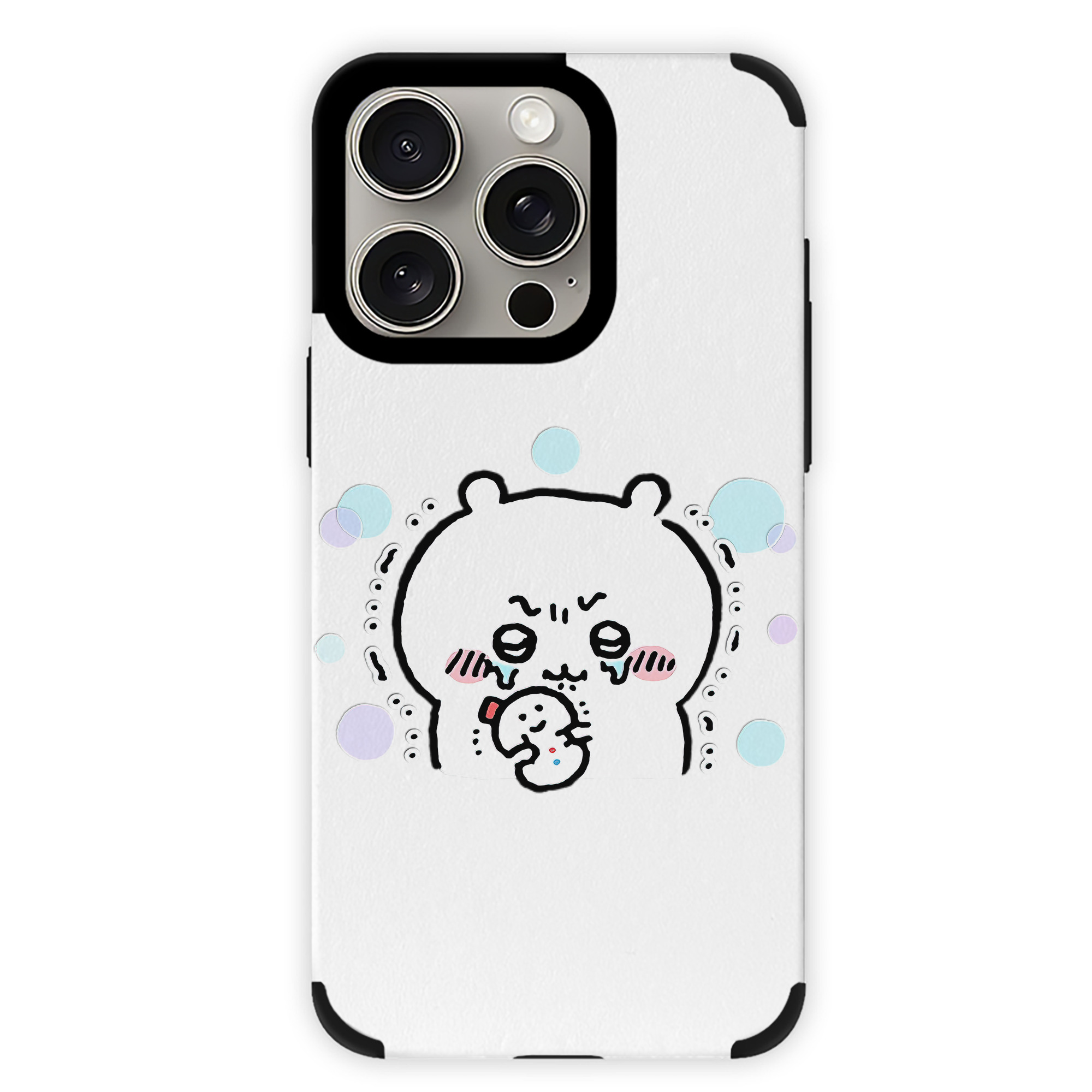 （画像用） ちいかわ ちいかわ Chii-kawa chiikawa 【iPhone15ProMax対応】 PUレザー スマホケース 耐衝撃＆黄変防止