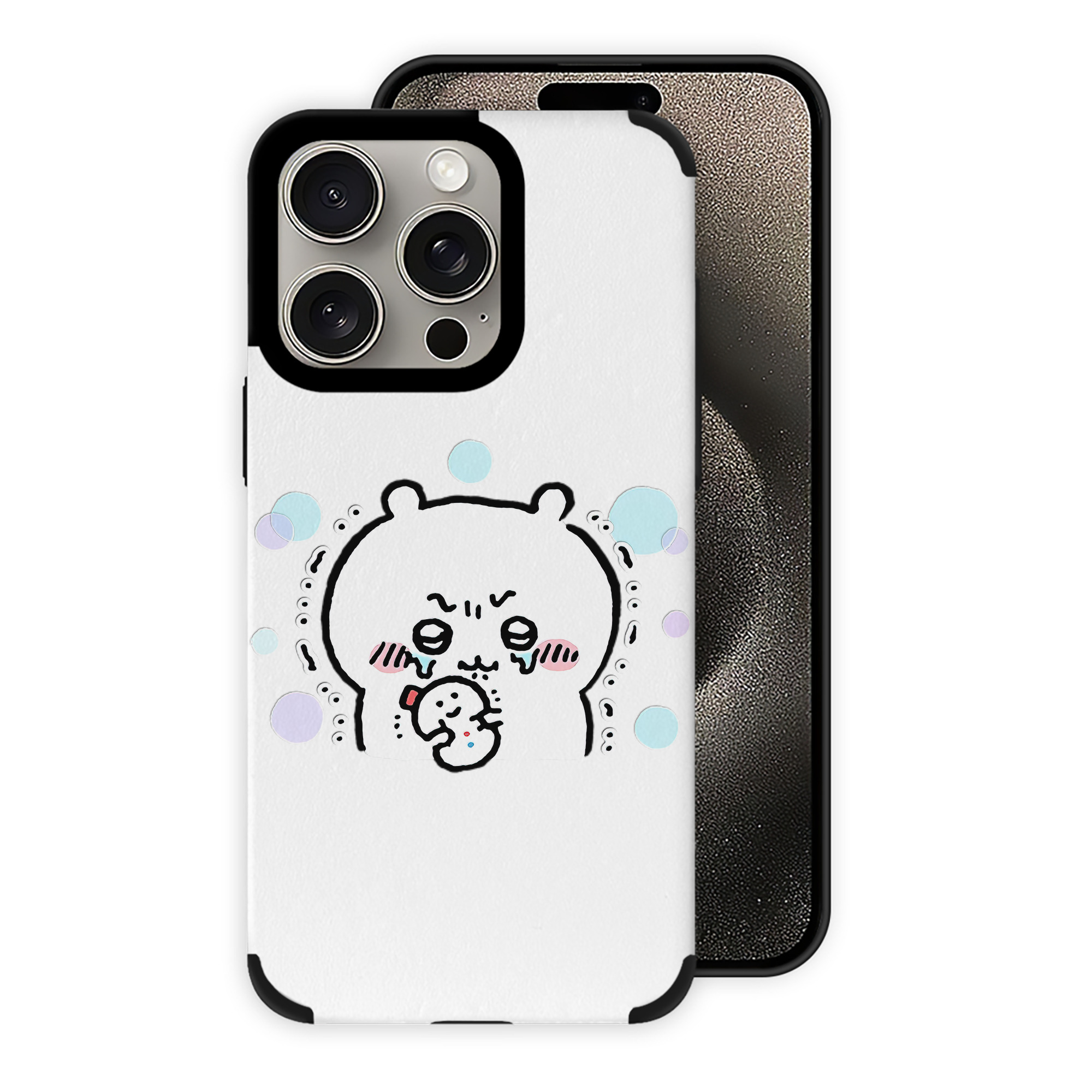 （画像用） ちいかわ ちいかわ Chii-kawa chiikawa 【iPhone15ProMax対応】 PUレザー スマホケース 耐衝撃＆黄変防止