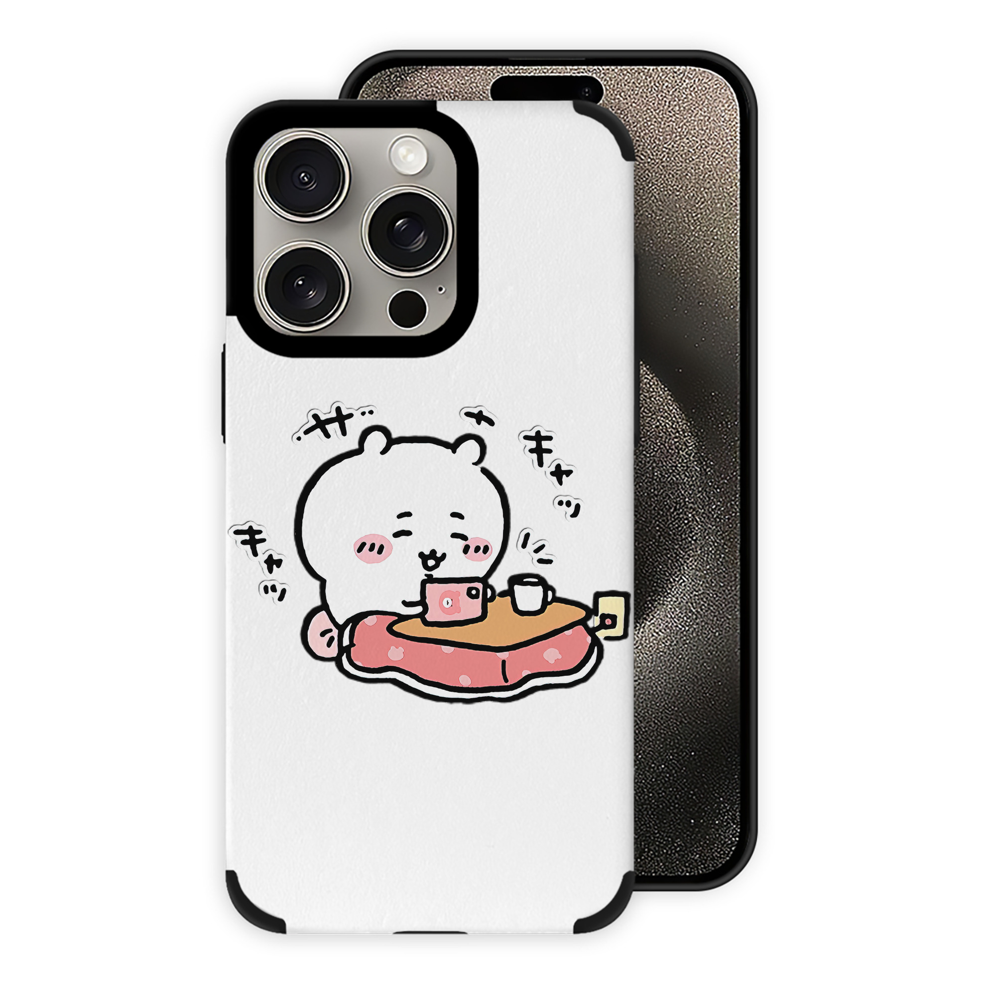 （画像用） ちいかわ ちいかわ Chii-kawa chiikawa 【iPhone15ProMax対応】 PUレザー スマホケース 耐衝撃＆黄変防止