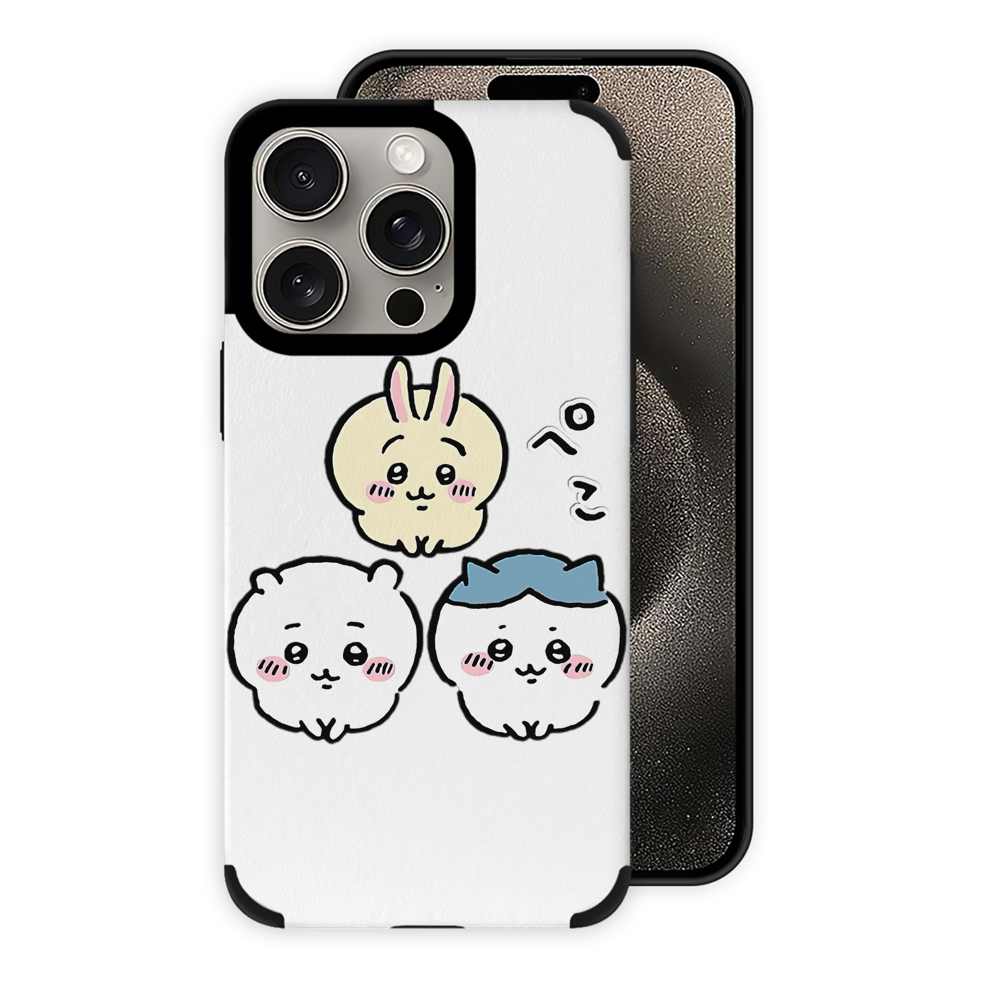 （画像用） ちいかわ うさぎ Chii-kawa usagi 【iPhone15ProMax対応】 PUレザー スマホケース 耐衝撃＆黄変防止