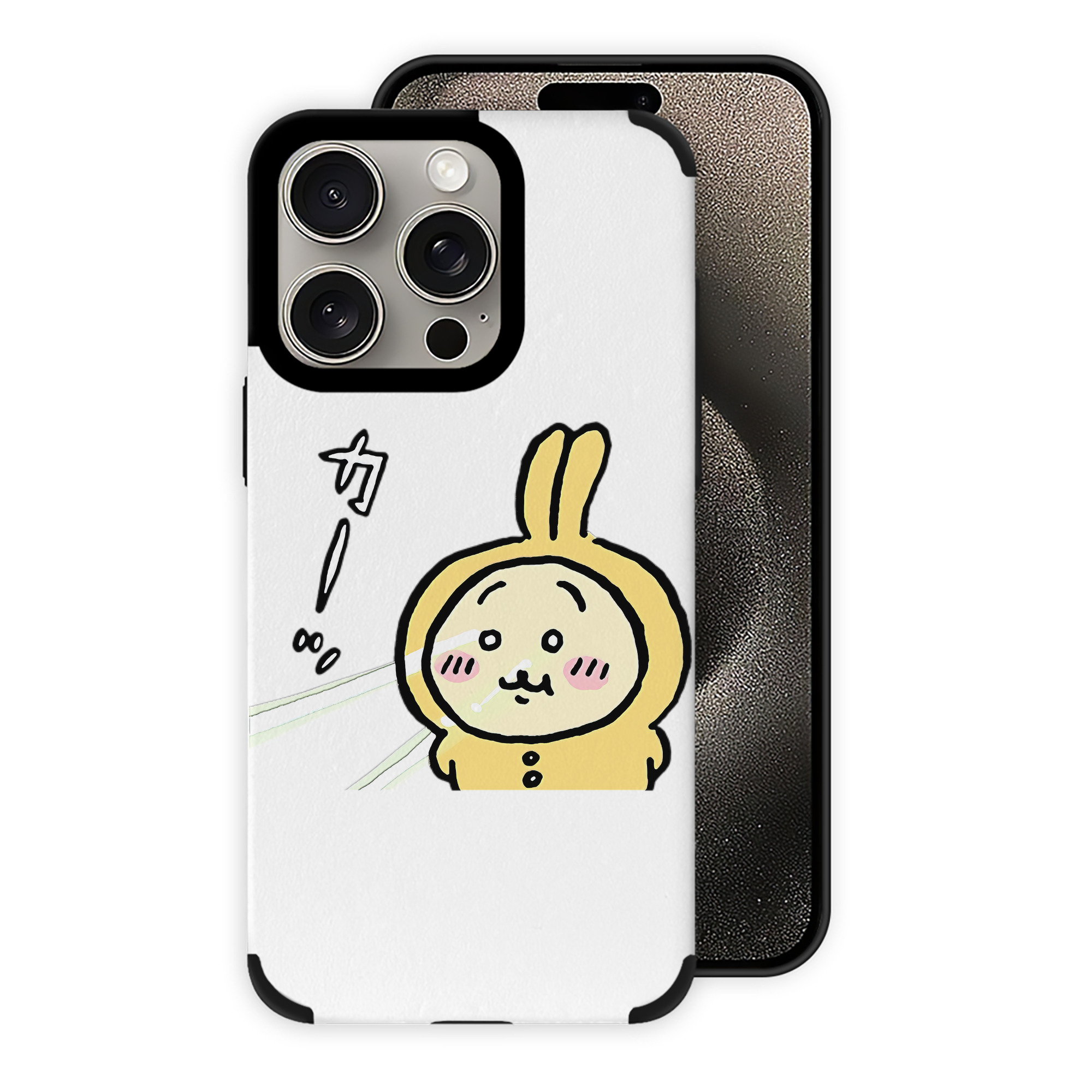 （画像用） ちいかわ うさぎ Chii-kawa usagi 【iPhone15ProMax対応】 PUレザー スマホケース 耐衝撃＆黄変防止