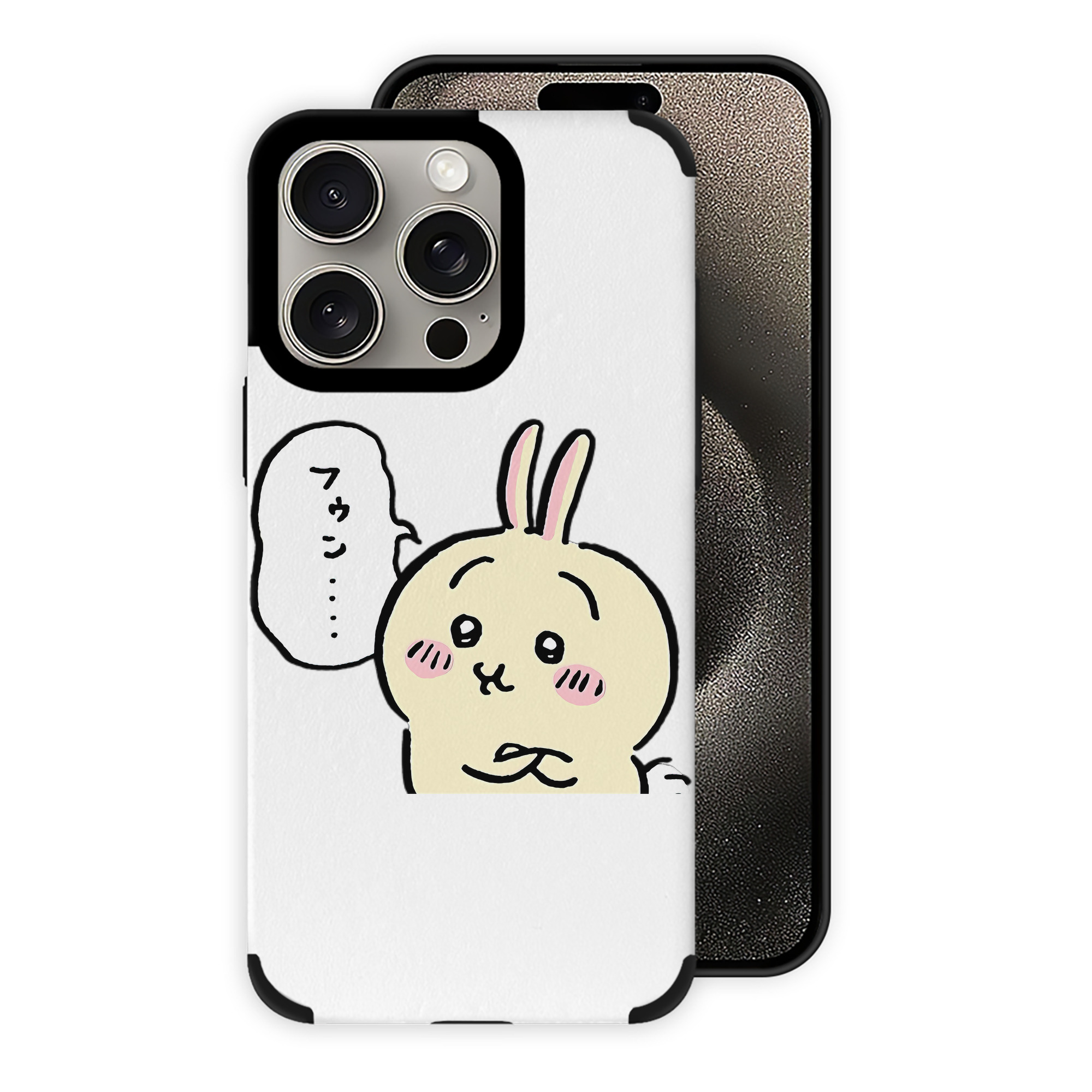 （画像用） ちいかわ うさぎ Chii-kawa usagi 【iPhone15ProMax対応】 PUレザー スマホケース 耐衝撃＆黄変防止