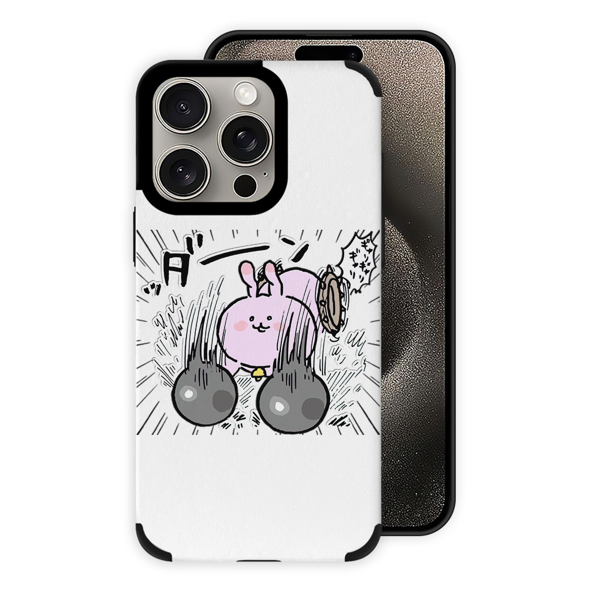 （画像用） ちいかわ うさぎ Chii-kawa usagi 【iPhone15ProMax対応】 PUレザー スマホケース 耐衝撃＆黄変防止