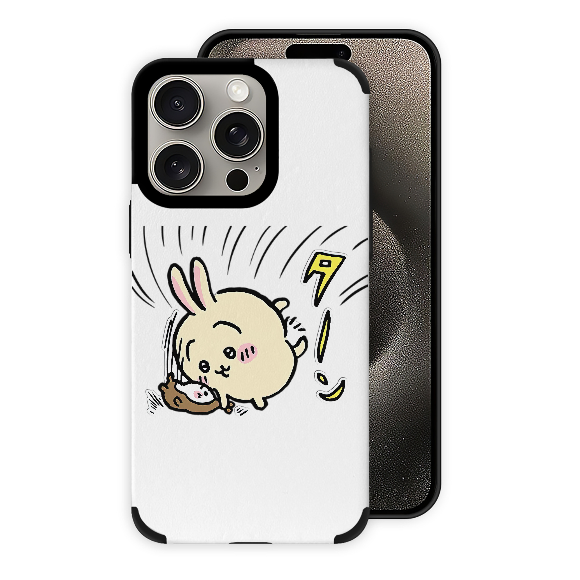 （画像用） ちいかわ うさぎ Chii-kawa usagi 【iPhone15ProMax対応】 PUレザー スマホケース 耐衝撃＆黄変防止