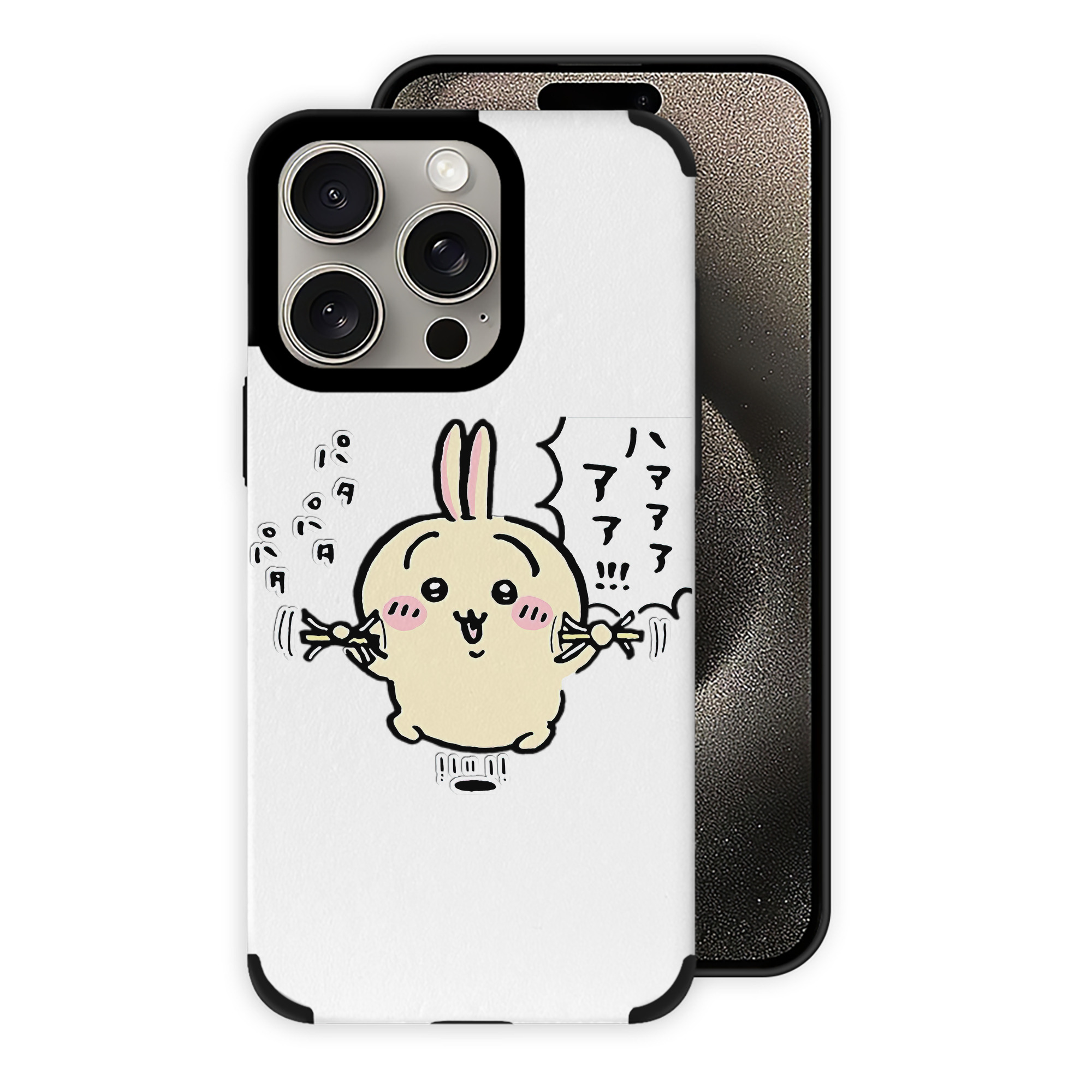 （画像用） ちいかわ うさぎ Chii-kawa usagi 【iPhone15ProMax対応】 PUレザー スマホケース 耐衝撃＆黄変防止
