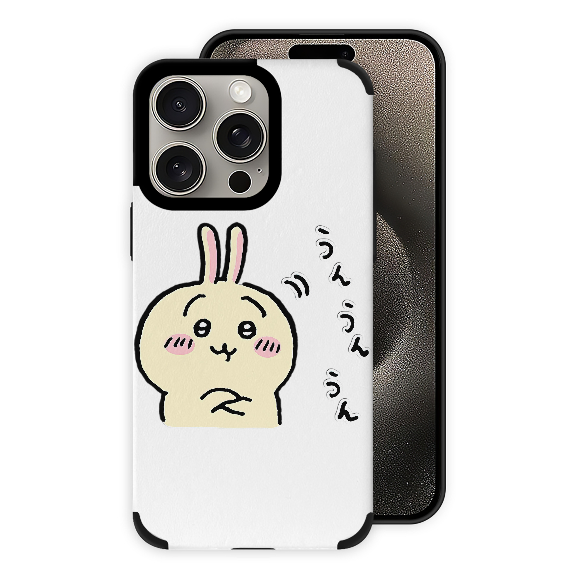 （画像用） ちいかわ うさぎ Chii-kawa usagi 【iPhone15ProMax対応】 PUレザー スマホケース 耐衝撃＆黄変防止