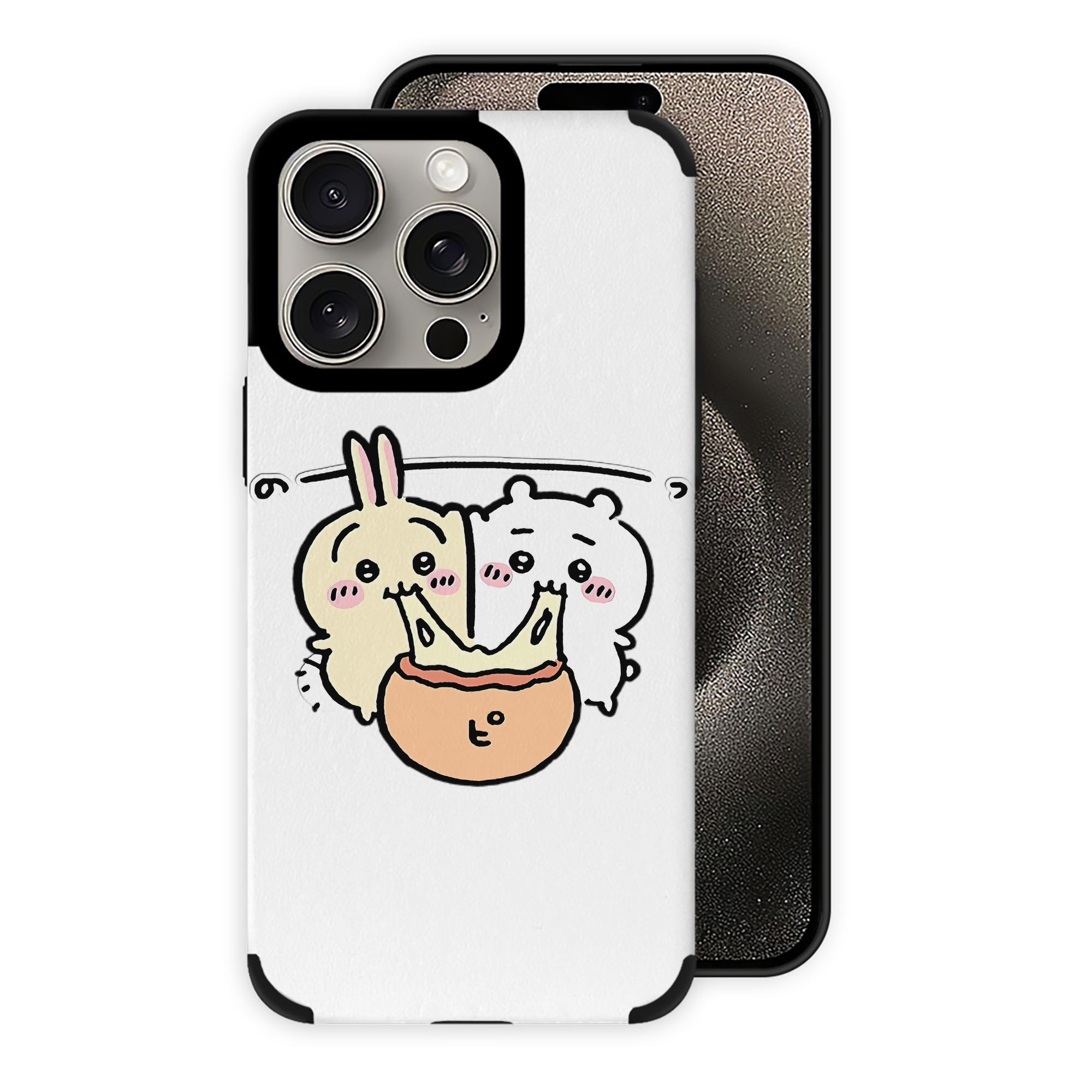 （画像用） ちいかわ うさぎ Chii-kawa usagi 【iPhone15ProMax対応】 PUレザー スマホケース 耐衝撃＆黄変防止