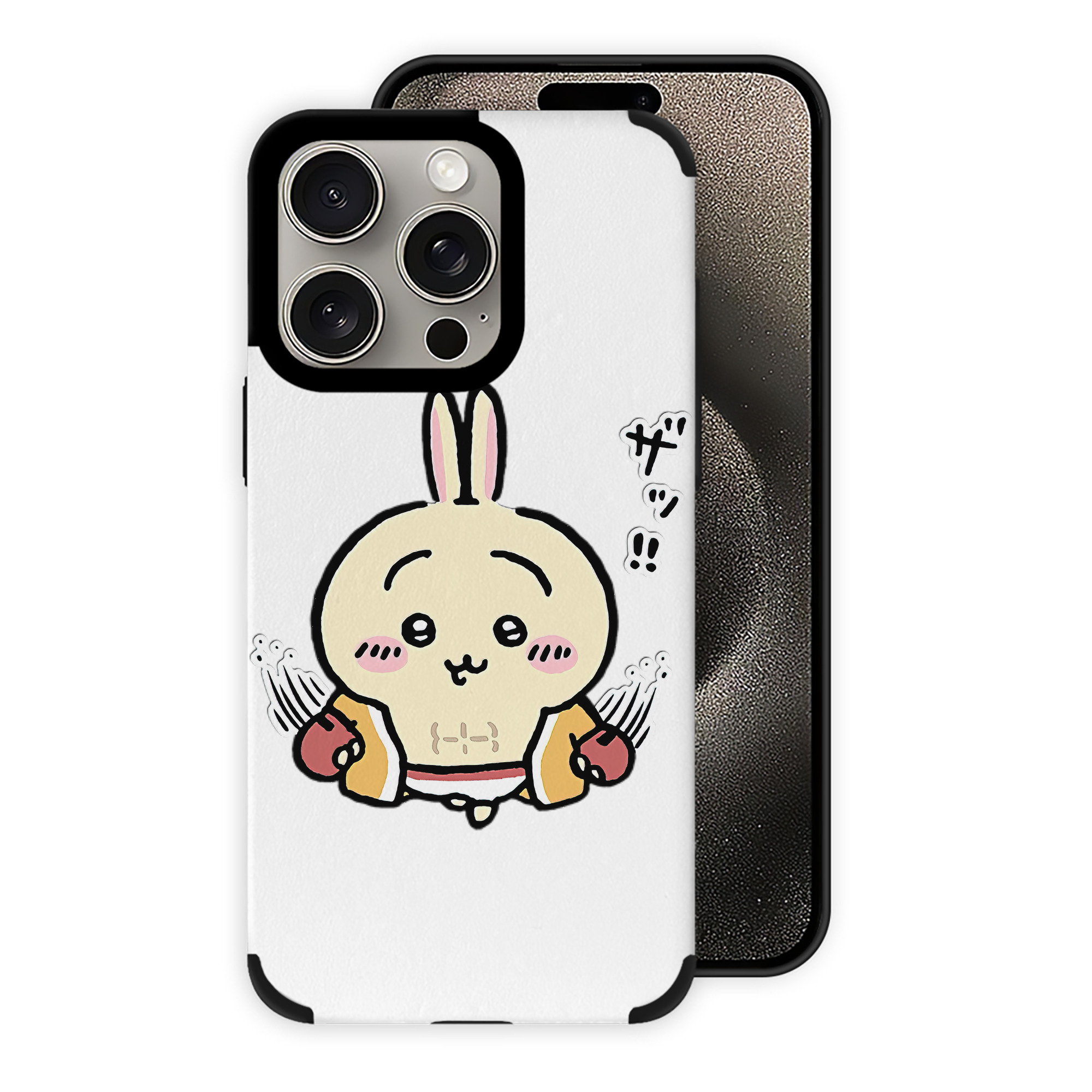 （画像用） ちいかわ うさぎ Chii-kawa usagi 【iPhone15ProMax対応】 PUレザー スマホケース 耐衝撃＆黄変防止