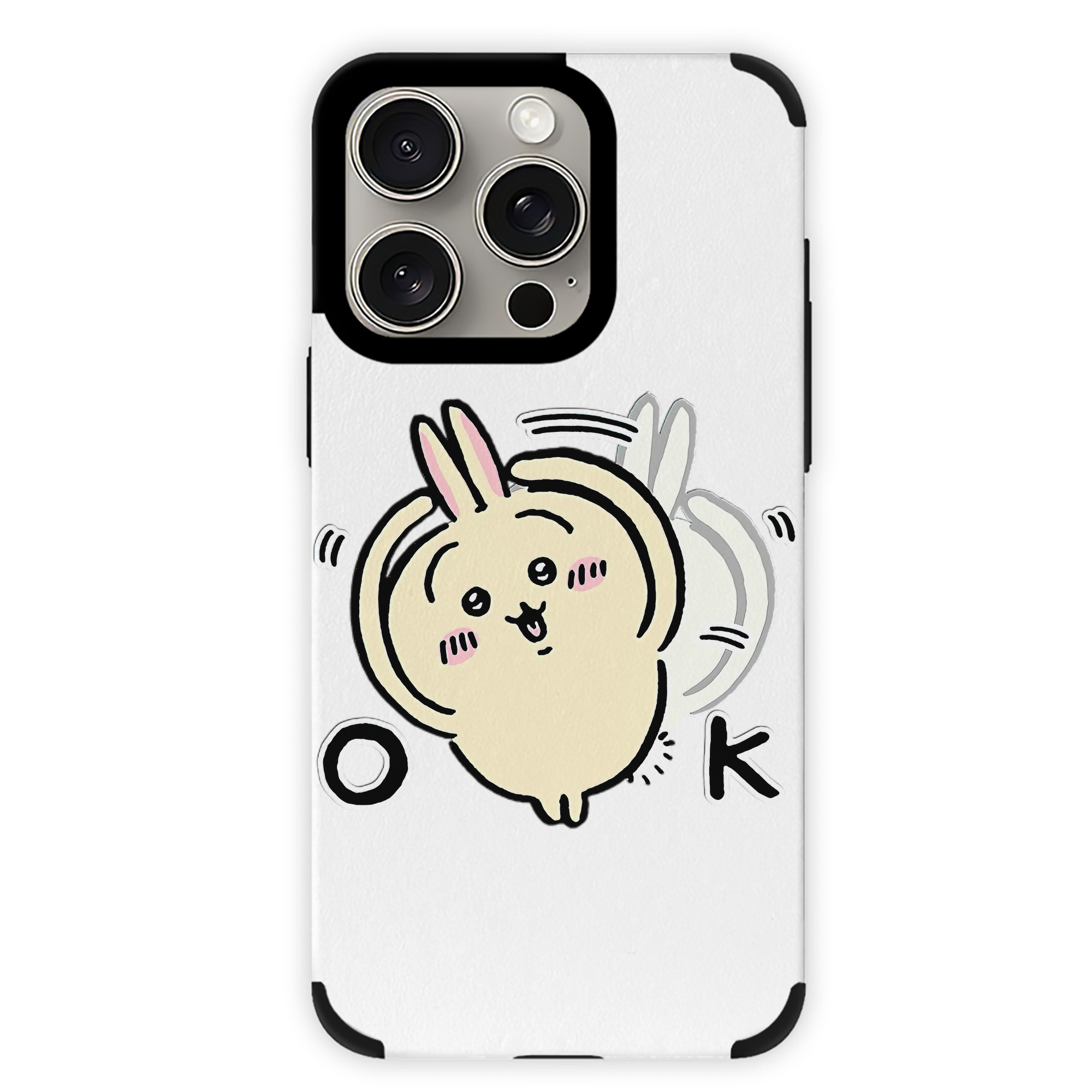 （画像用） ちいかわ うさぎ Chii-kawa usagi 【iPhone15ProMax対応】 PUレザー スマホケース 耐衝撃＆黄変防止