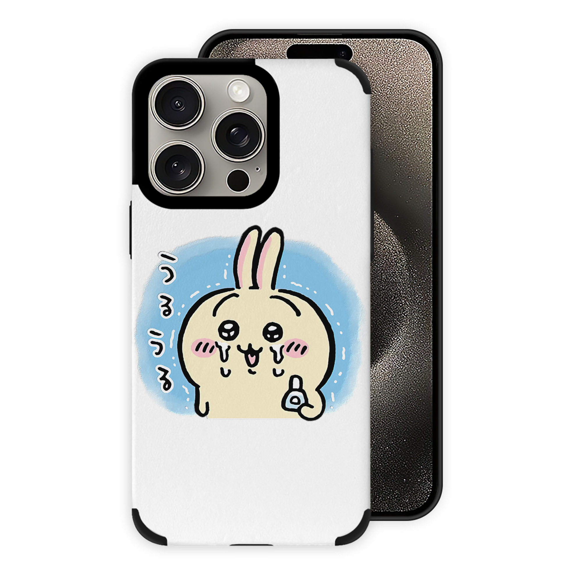 （画像用） ちいかわ うさぎ Chii-kawa usagi 【iPhone15ProMax対応】 PUレザー スマホケース 耐衝撃＆黄変防止