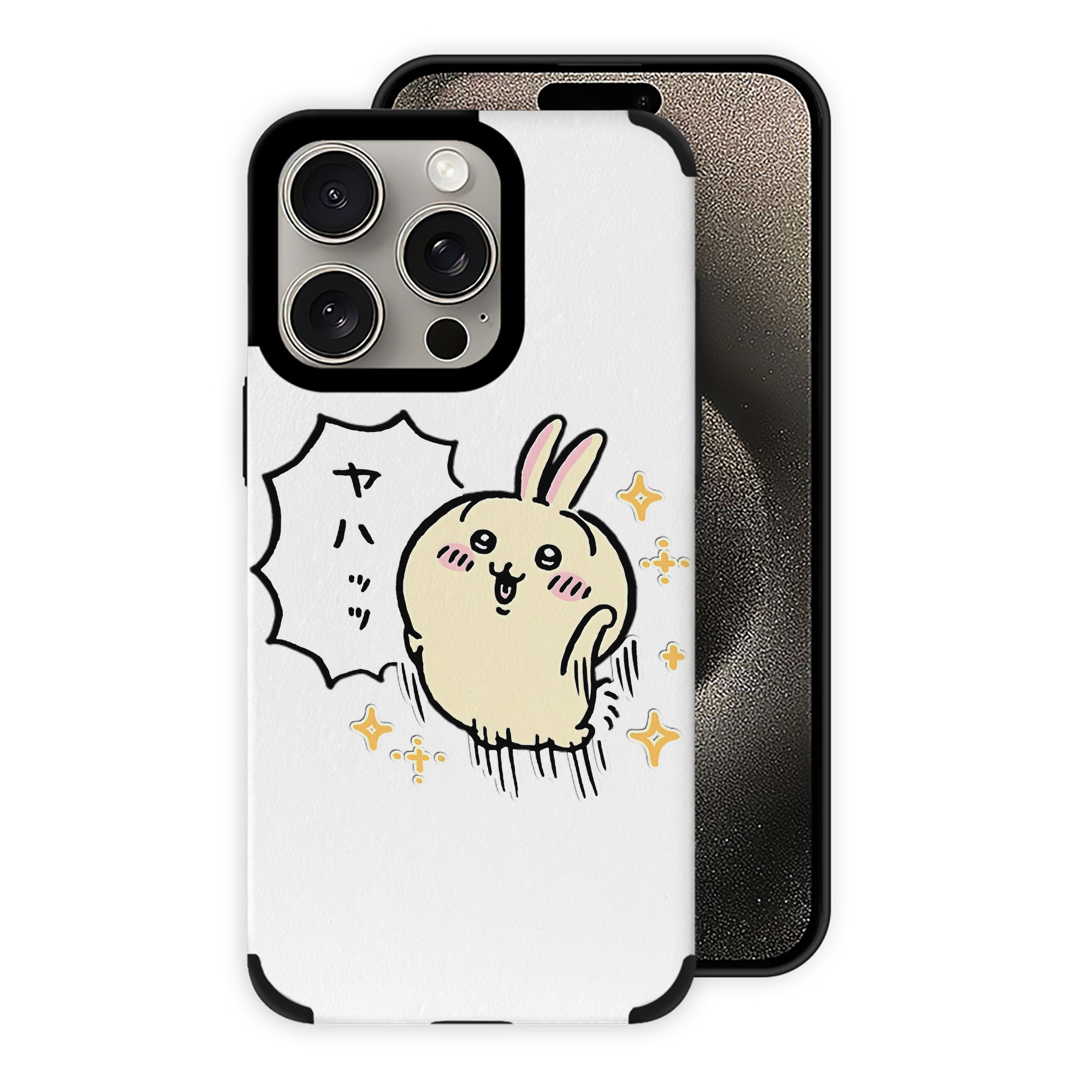 （画像用） ちいかわ うさぎ Chii-kawa usagi 【iPhone15ProMax対応】 PUレザー スマホケース 耐衝撃＆黄変防止