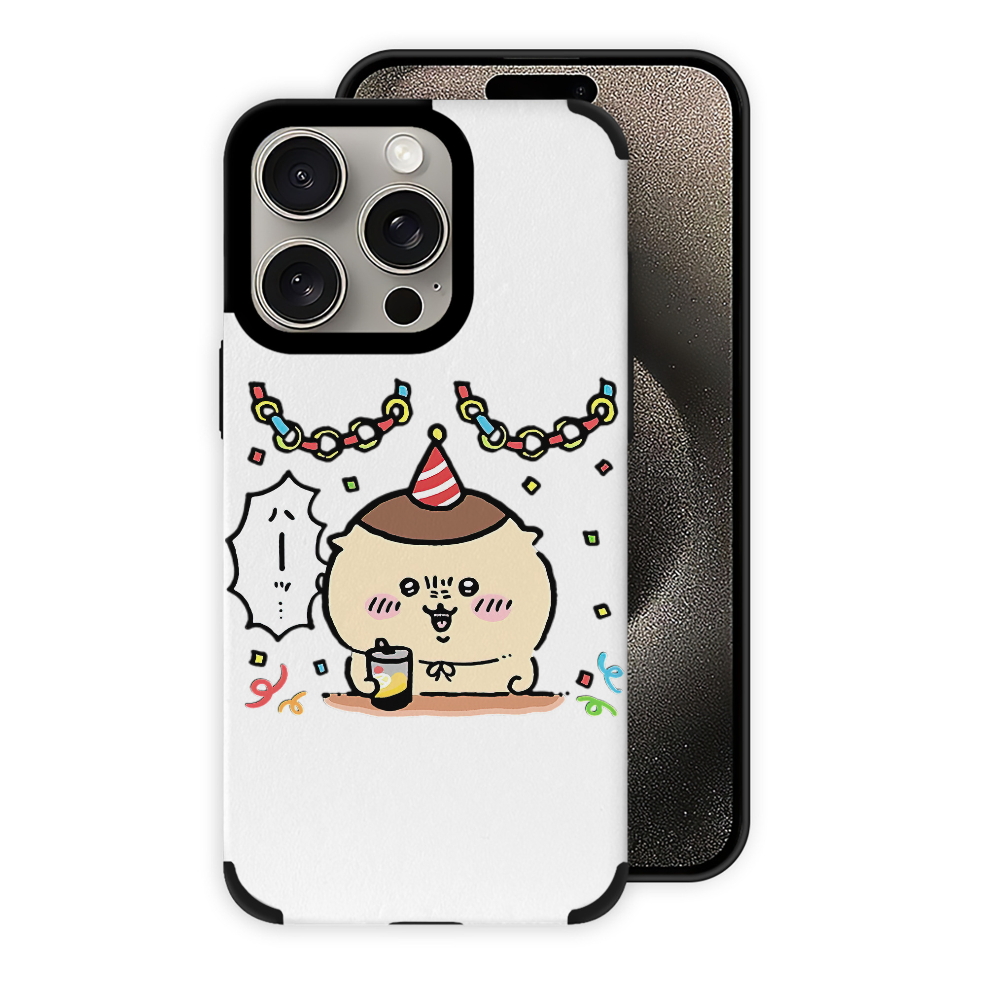 （画像用） ちいかわ くりまんじゅう Chii-kawa kuri manjū 【iPhone15ProMax対応】 PUレザー スマホケース 耐衝撃＆黄変防止