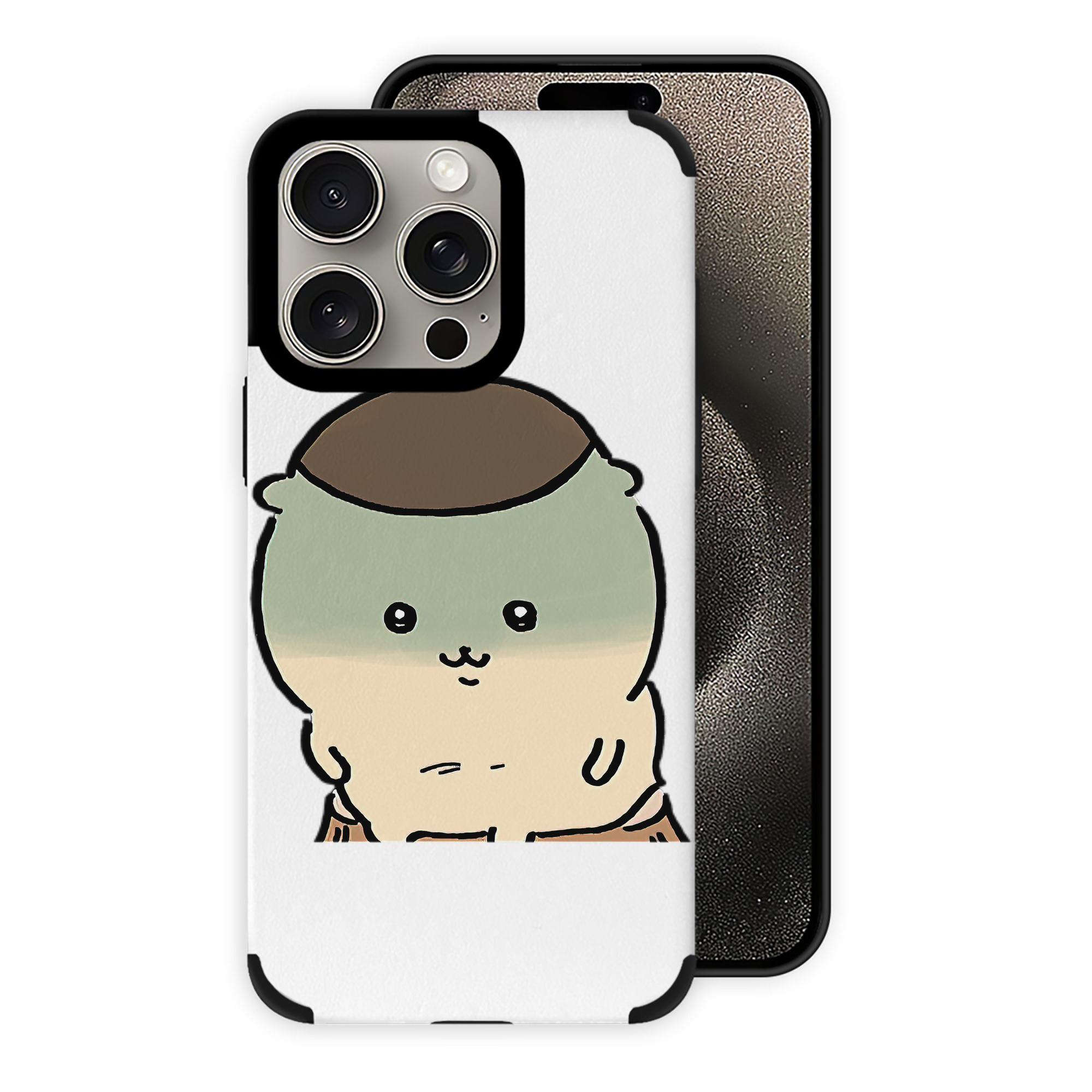 （画像用） ちいかわ くりまんじゅう Chii-kawa kuri manjū 【iPhone15ProMax対応】 PUレザー スマホケース 耐衝撃＆黄変防止