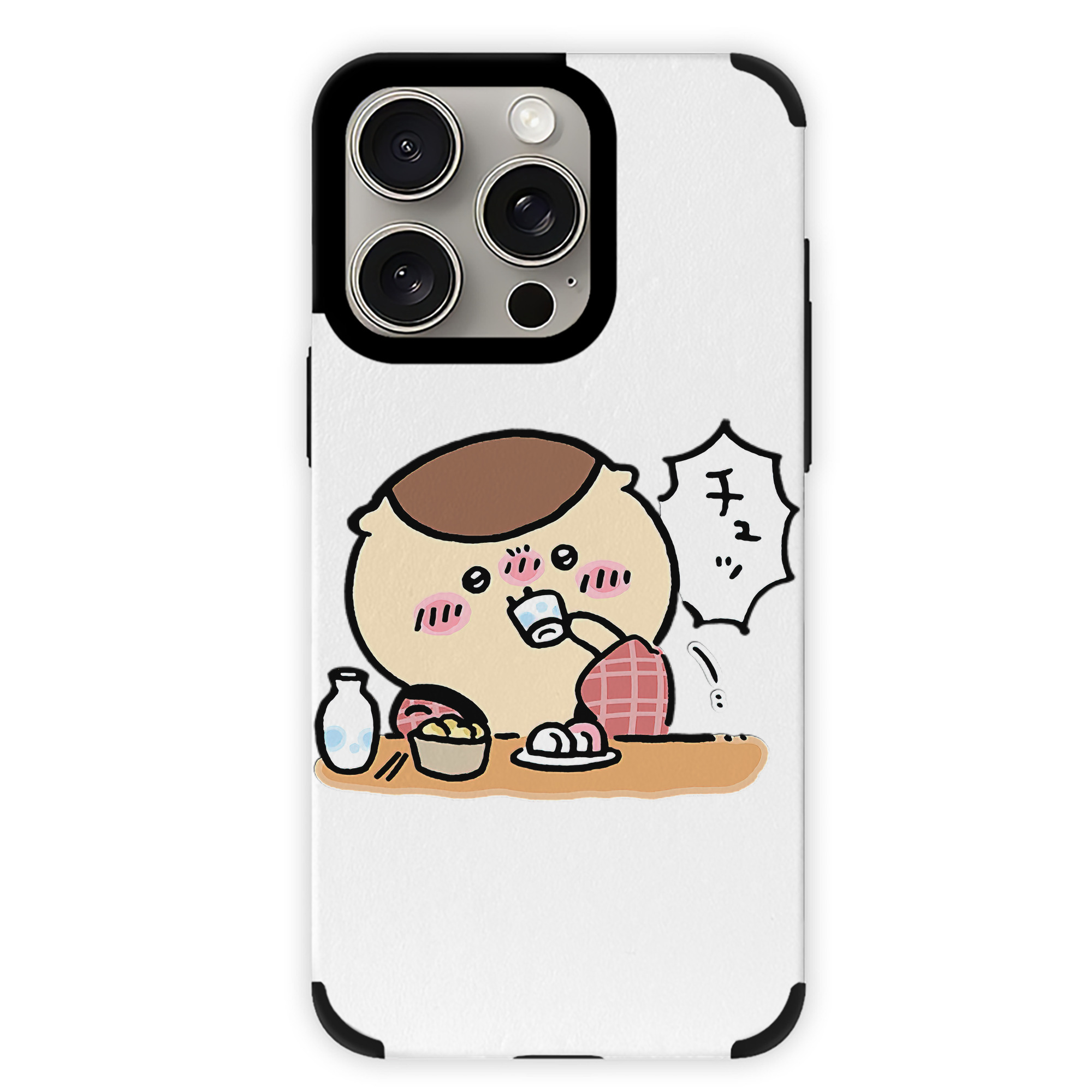 （画像用） ちいかわ くりまんじゅう Chii-kawa kuri manjū 【iPhone15ProMax対応】 PUレザー スマホケース 耐衝撃＆黄変防止