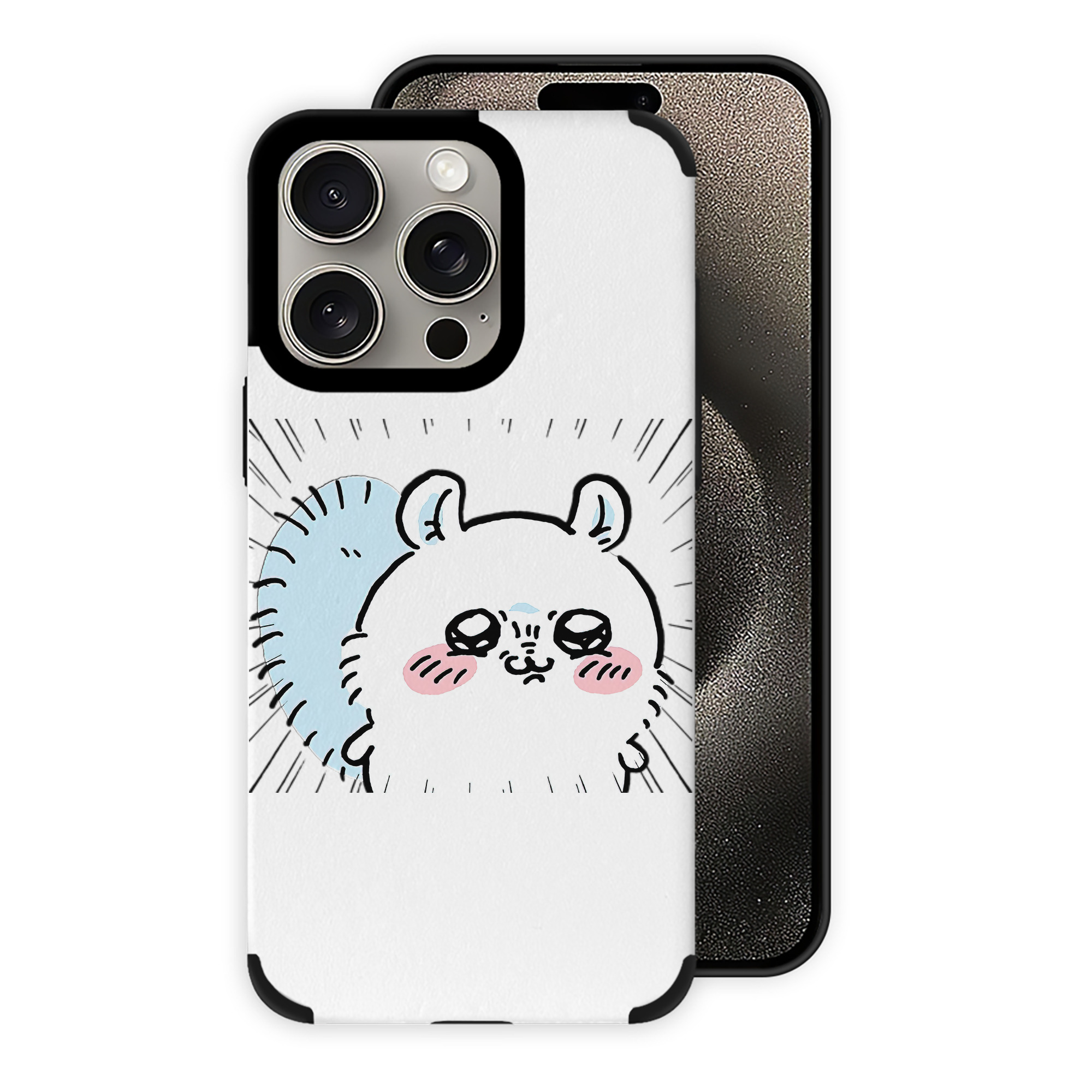 （画像用） ちいかわ モモンガ Chii-kawa Momonga 【iPhone15ProMax対応】 PUレザー スマホケース 耐衝撃＆黄変防止