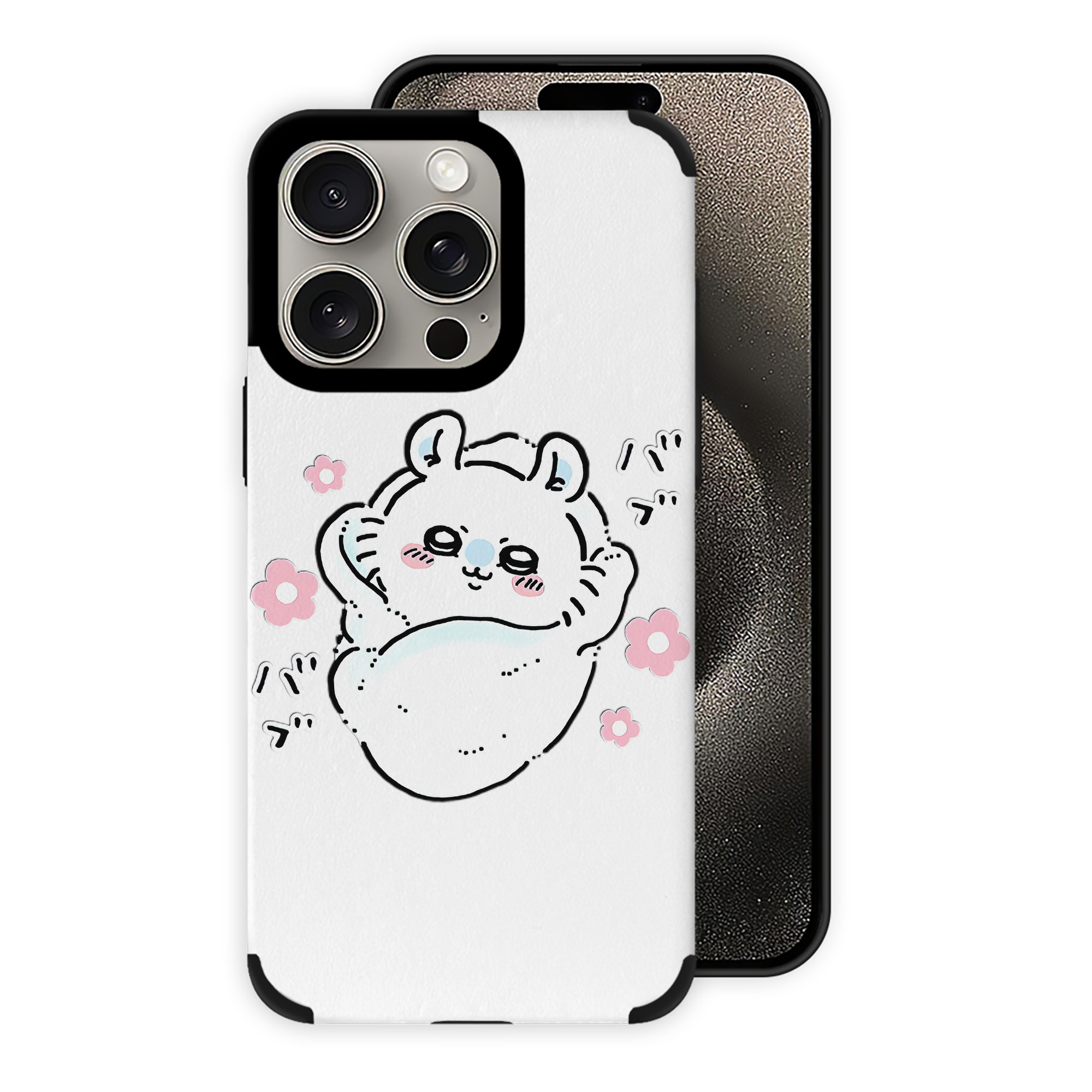 （画像用） ちいかわ モモンガ Chii-kawa Momonga 【iPhone15ProMax対応】 PUレザー スマホケース 耐衝撃＆黄変防止