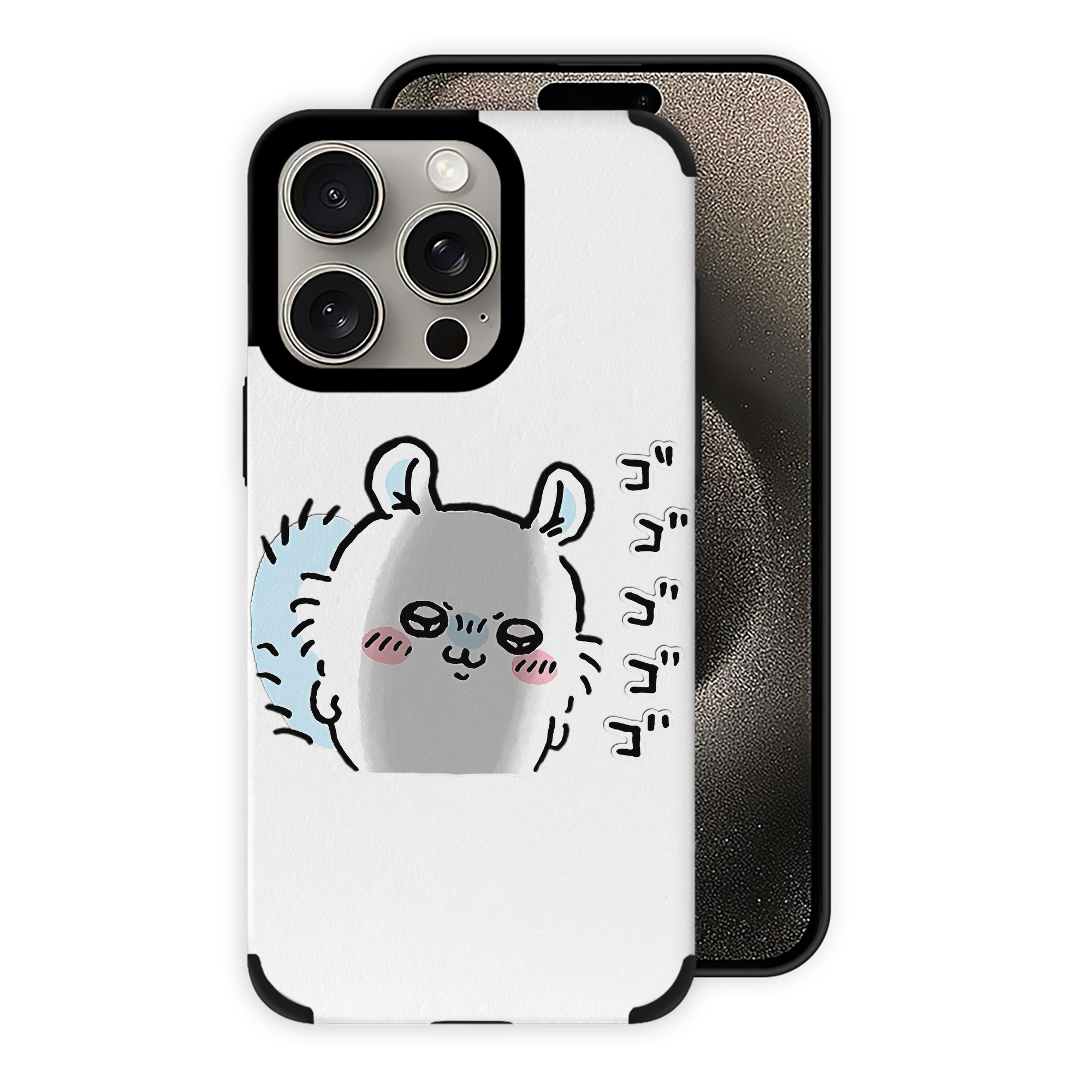 （画像用） ちいかわ モモンガ Chii-kawa Momonga 【iPhone15ProMax対応】 PUレザー スマホケース 耐衝撃＆黄変防止