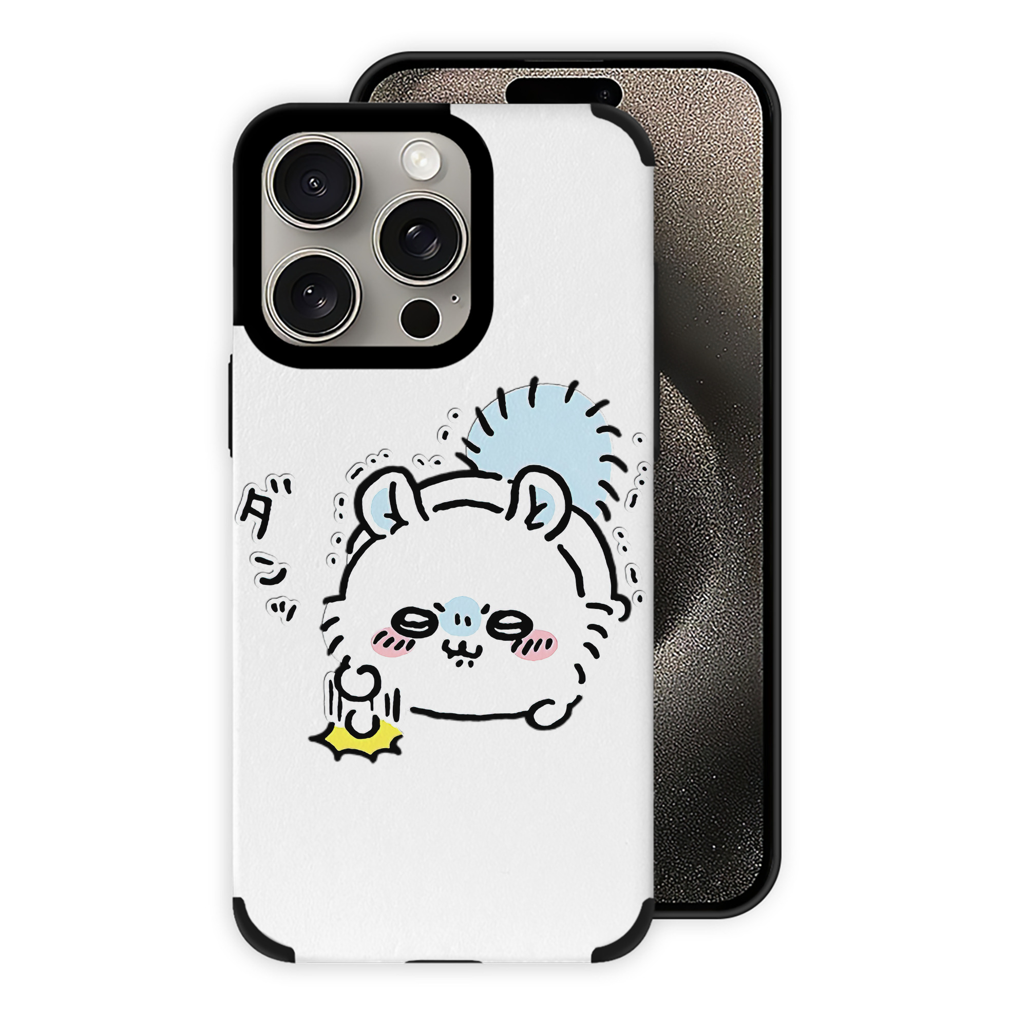 （画像用） ちいかわ モモンガ Chii-kawa Momonga 【iPhone15ProMax対応】 PUレザー スマホケース 耐衝撃＆黄変防止