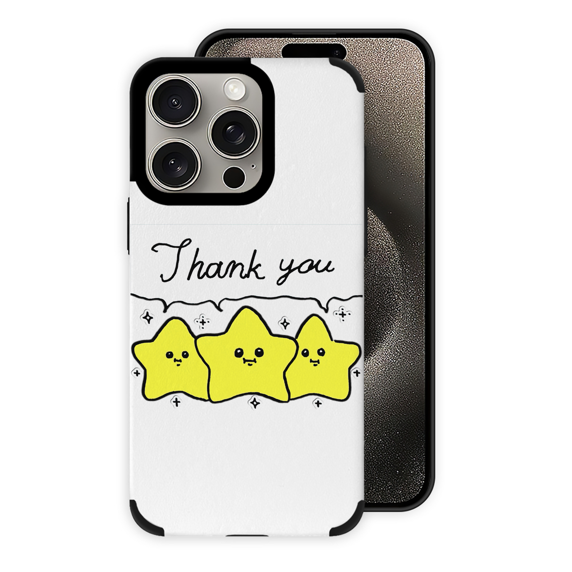 （画像用） ちいかわ 流れ星 Chii-kawa Shooting star 【iPhone15ProMax対応】 PUレザー スマホケース 耐衝撃＆黄変防止