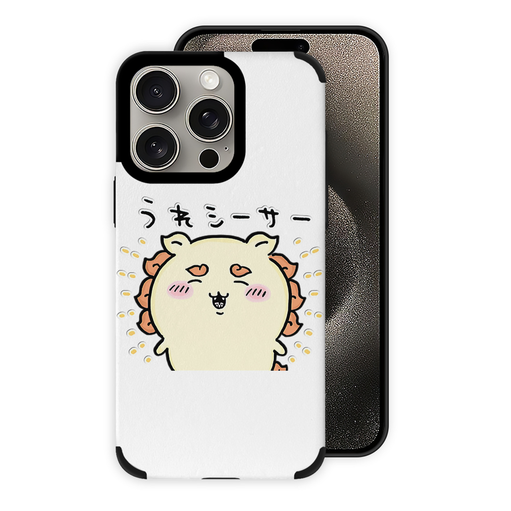 （画像用） ちいかわ シーサー Chii-kawa Shisa 【iPhone15ProMax対応】 PUレザー スマホケース 耐衝撃＆黄変防止