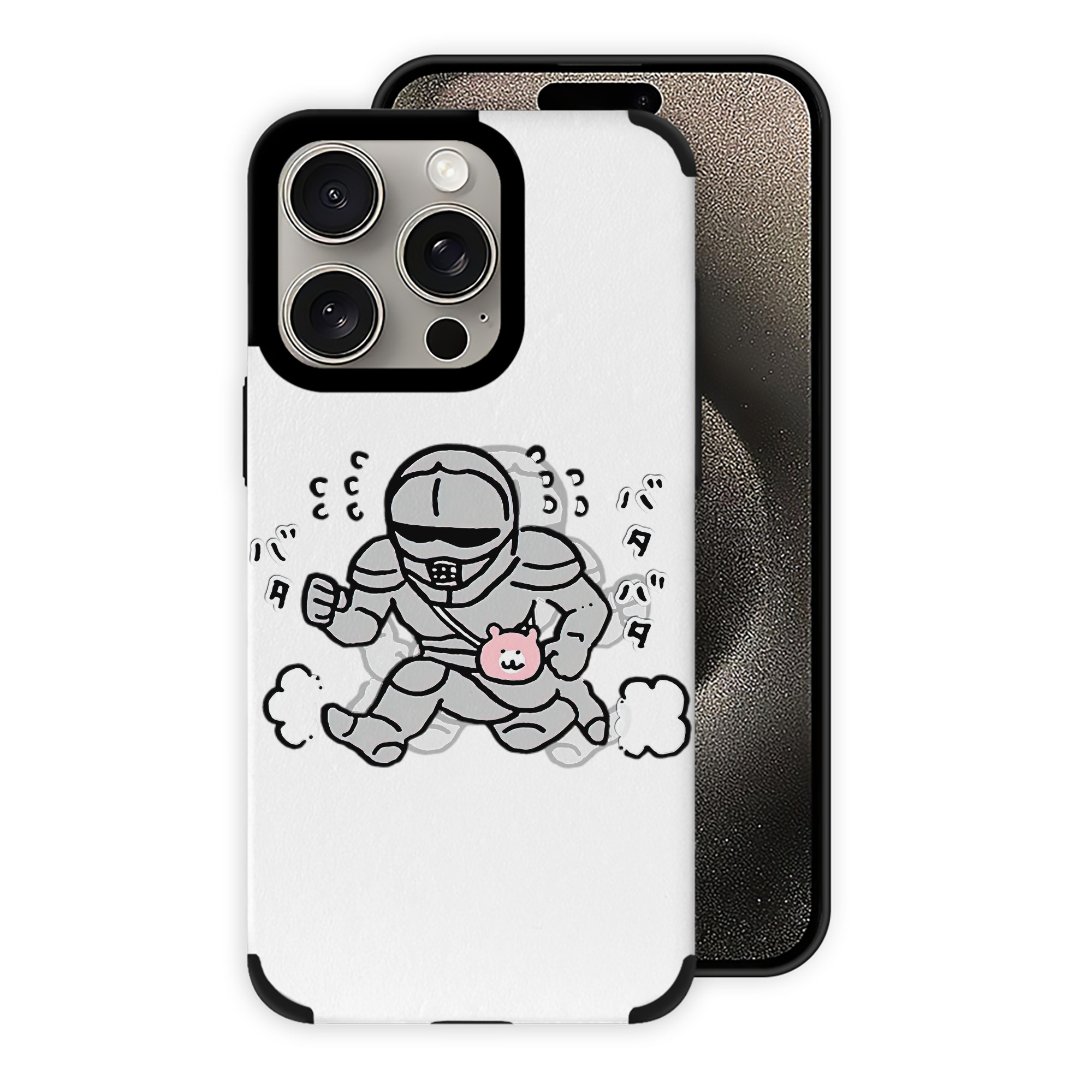 （画像用） ちいかわ 労働の鎧さん Chii-kawa Mr. Armor of Labor 【iPhone15ProMax対応】 PUレザー スマホケース 耐衝撃＆黄変防止