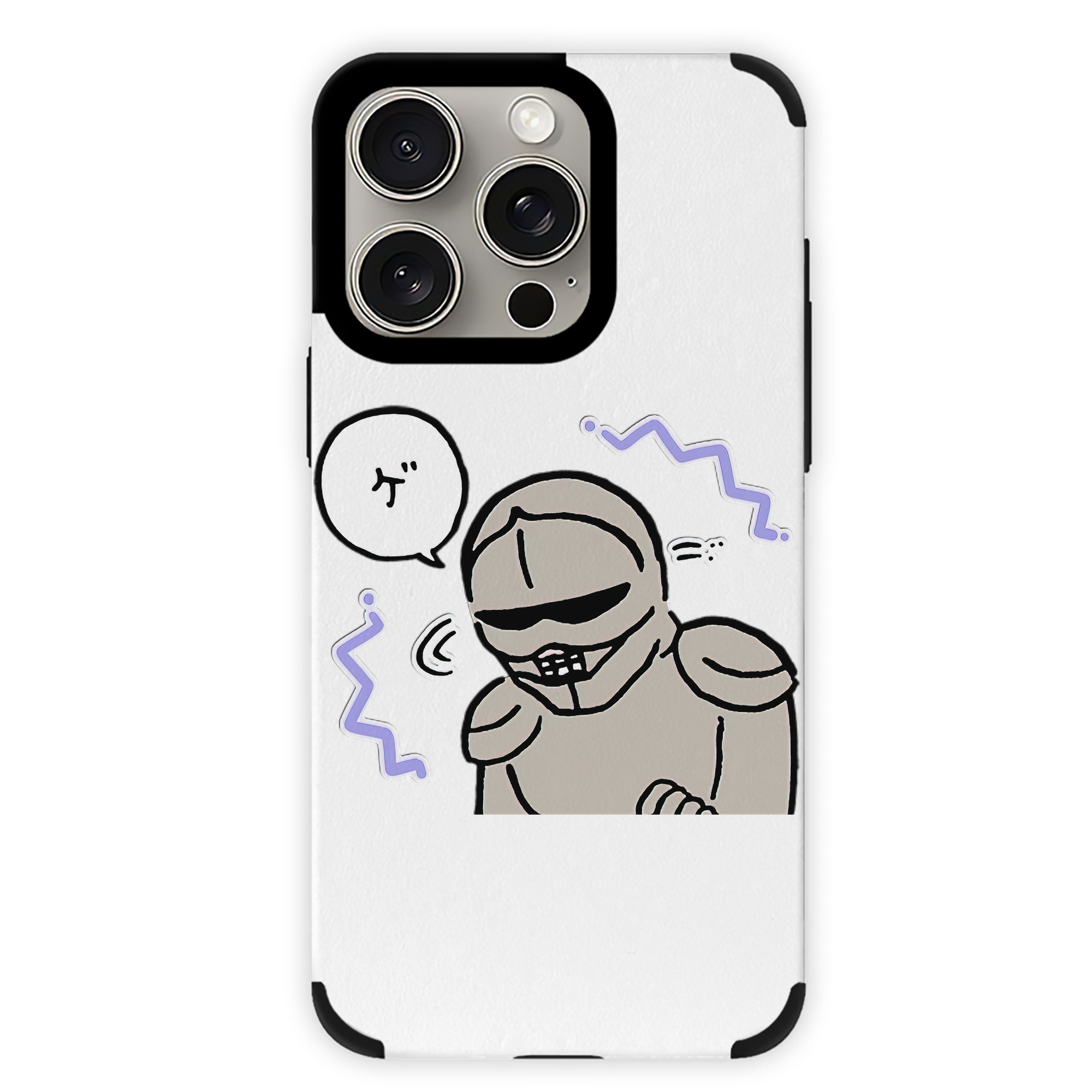 （画像用） ちいかわ 労働の鎧さん Chii-kawa Mr. Armor of Labor 【iPhone15ProMax対応】 PUレザー スマホケース 耐衝撃＆黄変防止