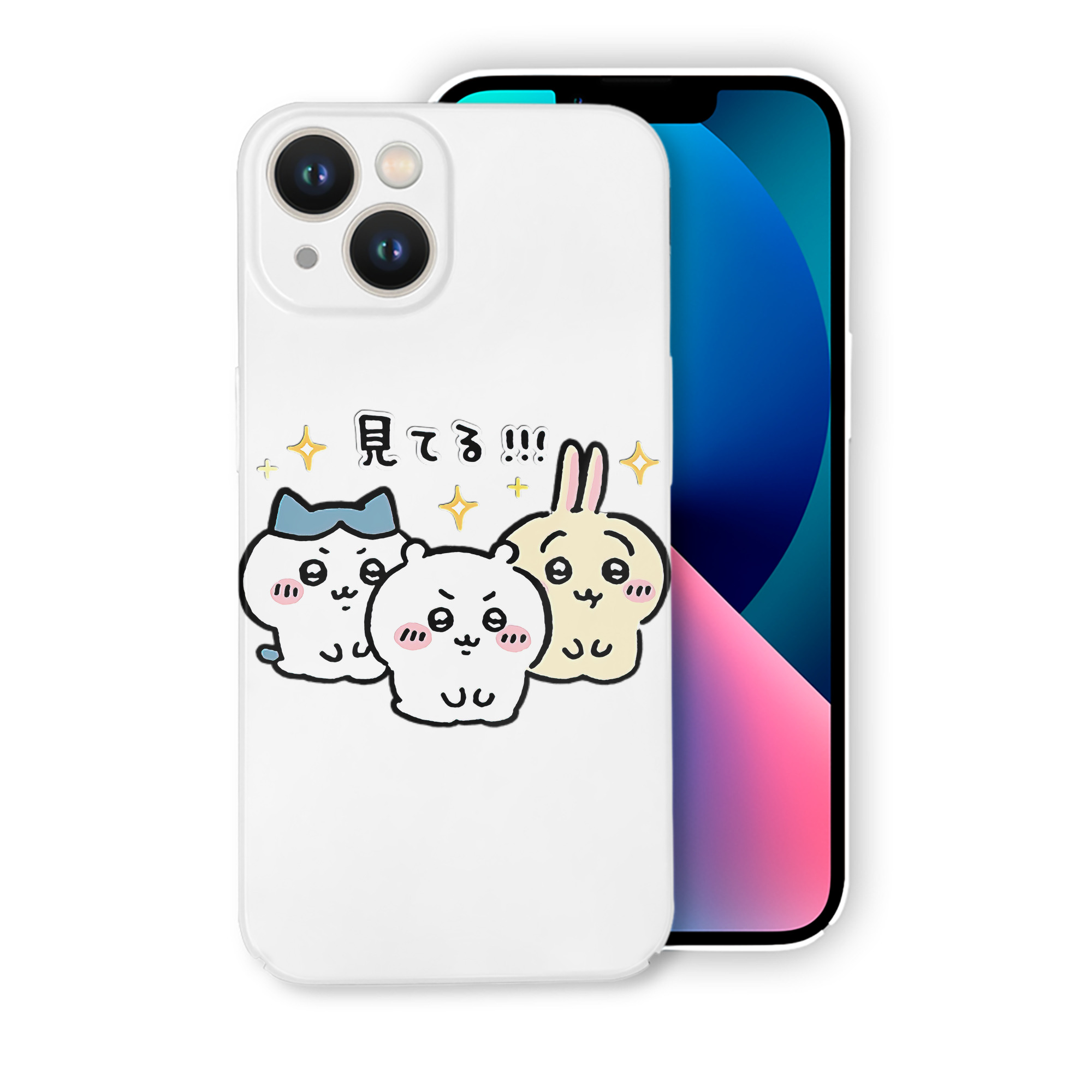 （画像用） ちいかわ ハチワレ Chii-kawa hachiware 【iPhone 14シリーズ対応】ハードケース