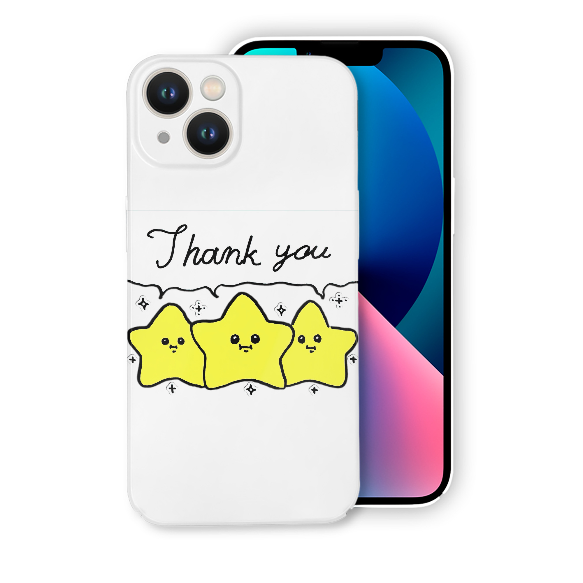 （画像用） ちいかわ 流れ星 Chii-kawa Shooting star 【iPhone 14シリーズ対応】ハードケース
