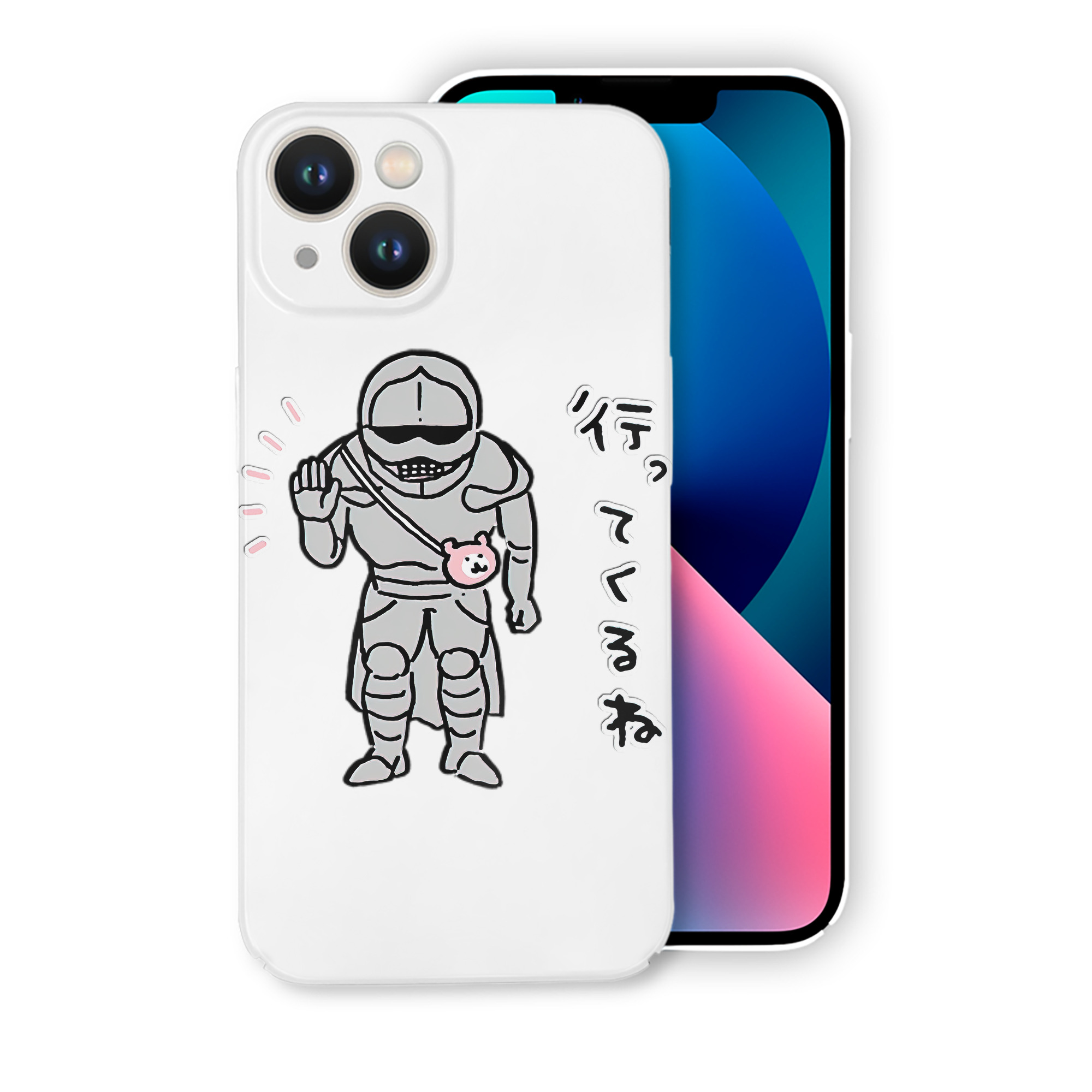（画像用） ちいかわ 労働の鎧さん Chii-kawa Mr. Armor of Labor 【iPhone 14シリーズ対応】ハードケース