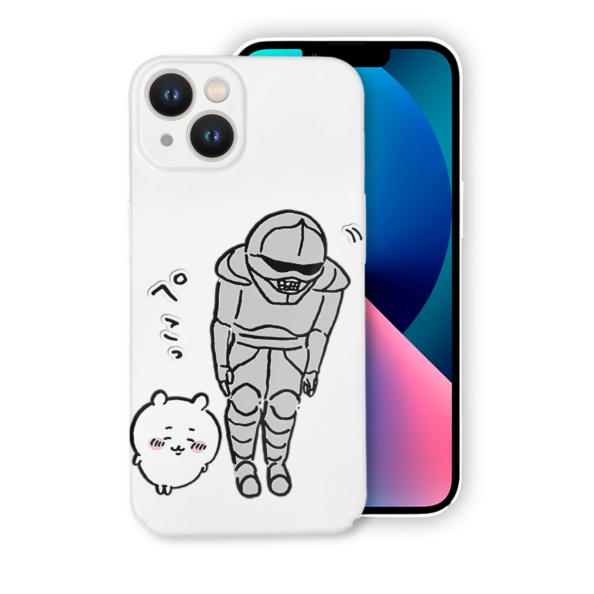 （画像用） ちいかわ 労働の鎧さん Chii-kawa Mr. Armor of Labor 【iPhone 14シリーズ対応】ハードケース