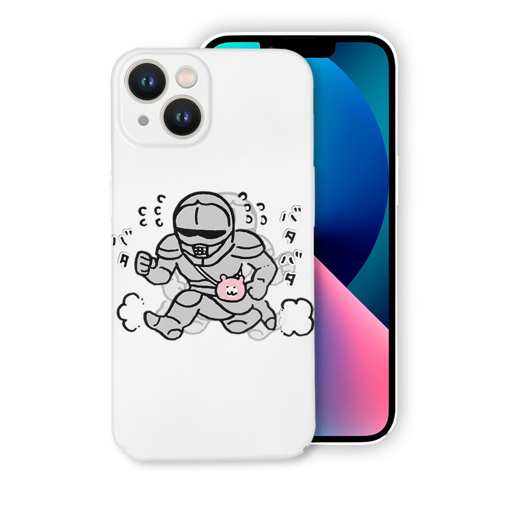 （画像用） ちいかわ 労働の鎧さん Chii-kawa Mr. Armor of Labor 【iPhone 14シリーズ対応】ハードケース