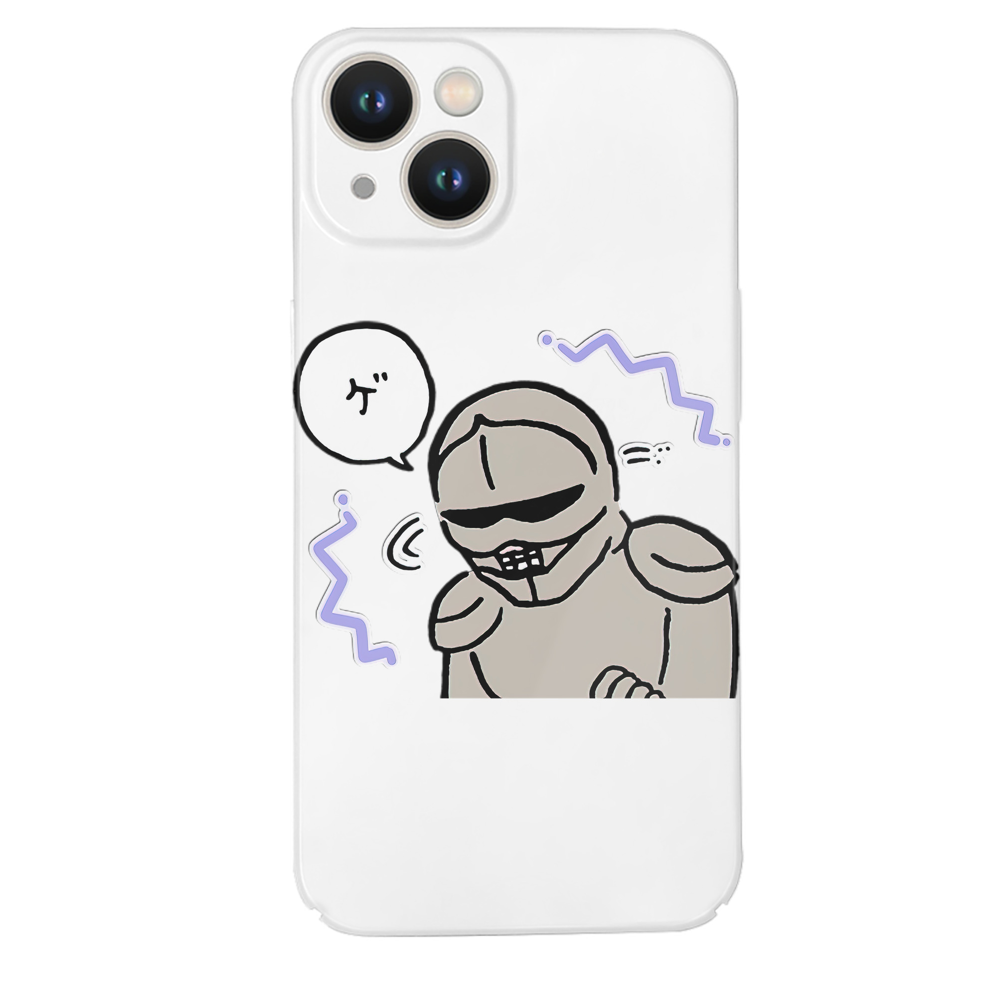 （画像用） ちいかわ 労働の鎧さん Chii-kawa Mr. Armor of Labor 【iPhone 14シリーズ対応】ハードケース