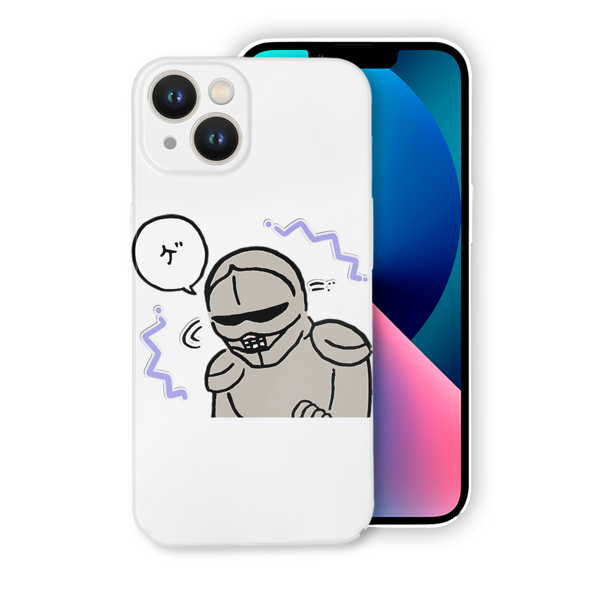 （画像用） ちいかわ 労働の鎧さん Chii-kawa Mr. Armor of Labor 【iPhone 14シリーズ対応】ハードケース
