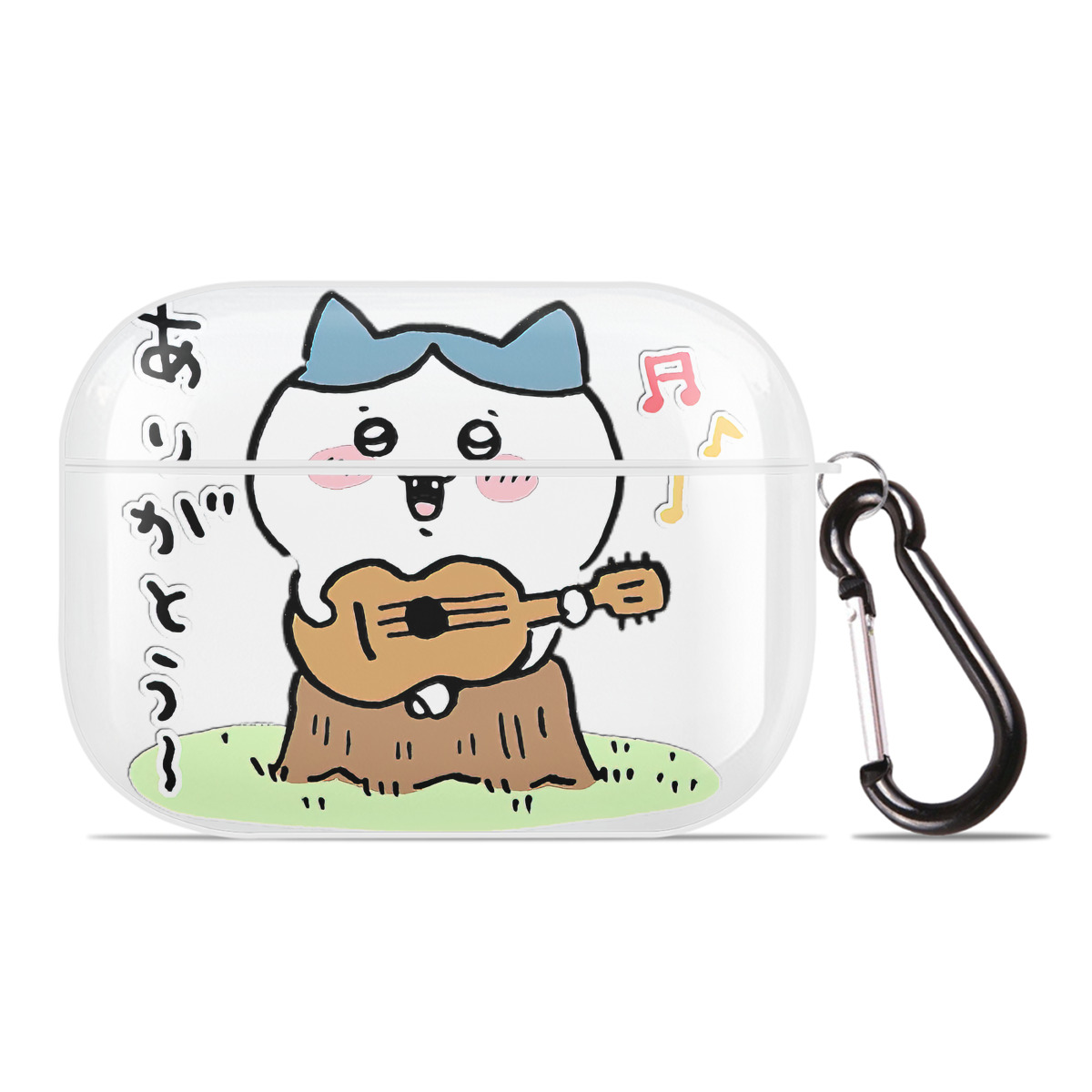 （画像用） ちいかわ ハチワレ Chii-kawa hachiware 【AirPods Pro用】ハードシェル保護ケース 耐衝撃・防指紋・カラビナ付き商品仕様