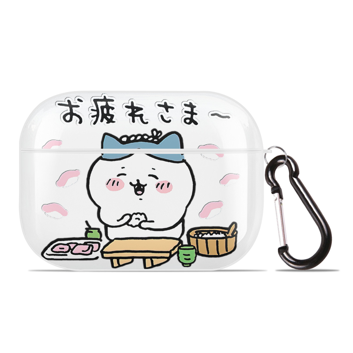 （画像用） ちいかわ ハチワレ Chii-kawa hachiware 【AirPods Pro用】ハードシェル保護ケース 耐衝撃・防指紋・カラビナ付き商品仕様