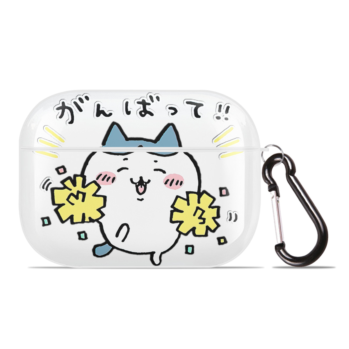 （画像用） ちいかわ ハチワレ Chii-kawa hachiware 【AirPods Pro用】ハードシェル保護ケース 耐衝撃・防指紋・カラビナ付き商品仕様