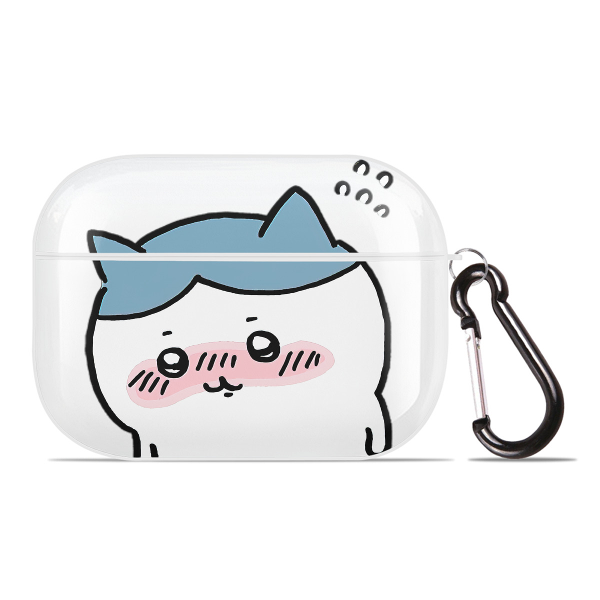 （画像用） ちいかわ ハチワレ Chii-kawa hachiware 【AirPods Pro用】ハードシェル保護ケース 耐衝撃・防指紋・カラビナ付き商品仕様