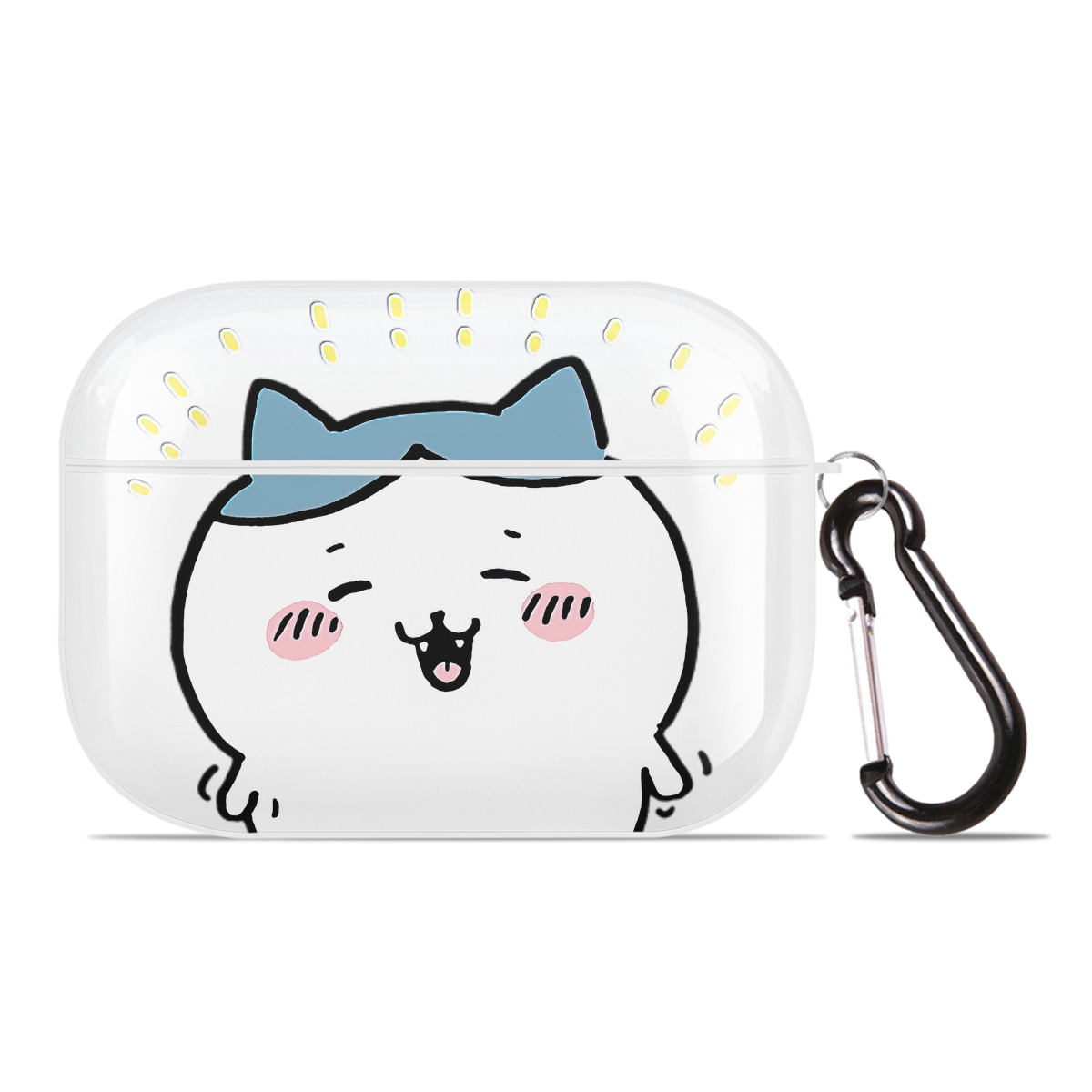 （画像用） ちいかわ ハチワレ Chii-kawa hachiware 【AirPods Pro用】ハードシェル保護ケース 耐衝撃・防指紋・カラビナ付き商品仕様