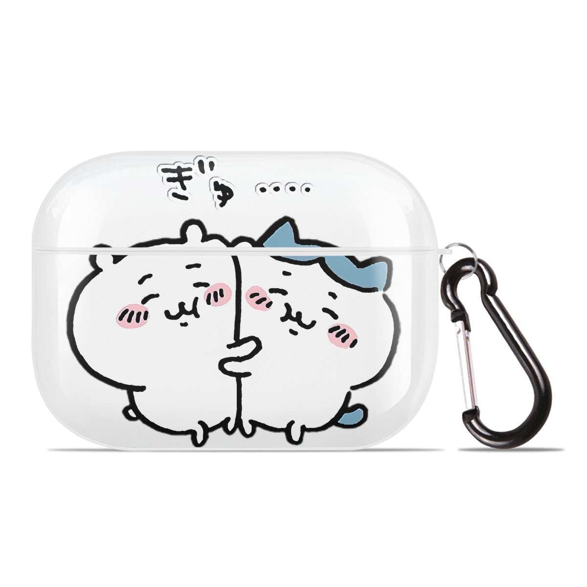 （画像用） ちいかわ ハチワレ Chii-kawa hachiware 【AirPods Pro用】ハードシェル保護ケース 耐衝撃・防指紋・カラビナ付き商品仕様