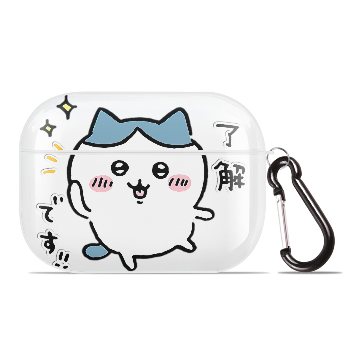 （画像用） ちいかわ ハチワレ Chii-kawa hachiware 【AirPods Pro用】ハードシェル保護ケース 耐衝撃・防指紋・カラビナ付き商品仕様