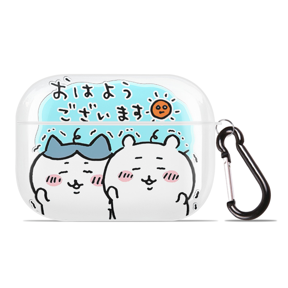 （画像用） ちいかわ ハチワレ Chii-kawa hachiware 【AirPods Pro用】ハードシェル保護ケース 耐衝撃・防指紋・カラビナ付き商品仕様