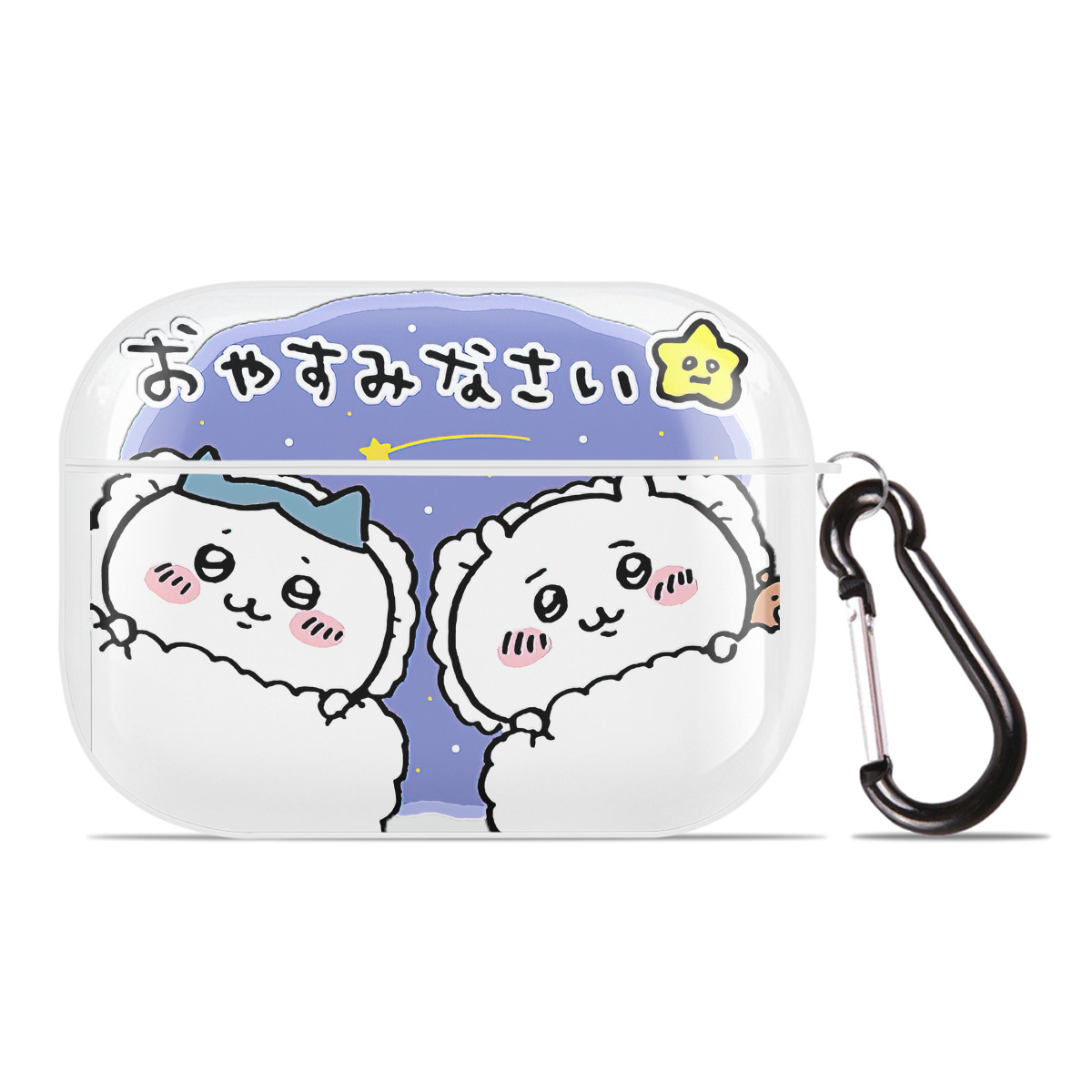 （画像用） ちいかわ ハチワレ Chii-kawa hachiware 【AirPods Pro用】ハードシェル保護ケース 耐衝撃・防指紋・カラビナ付き商品仕様